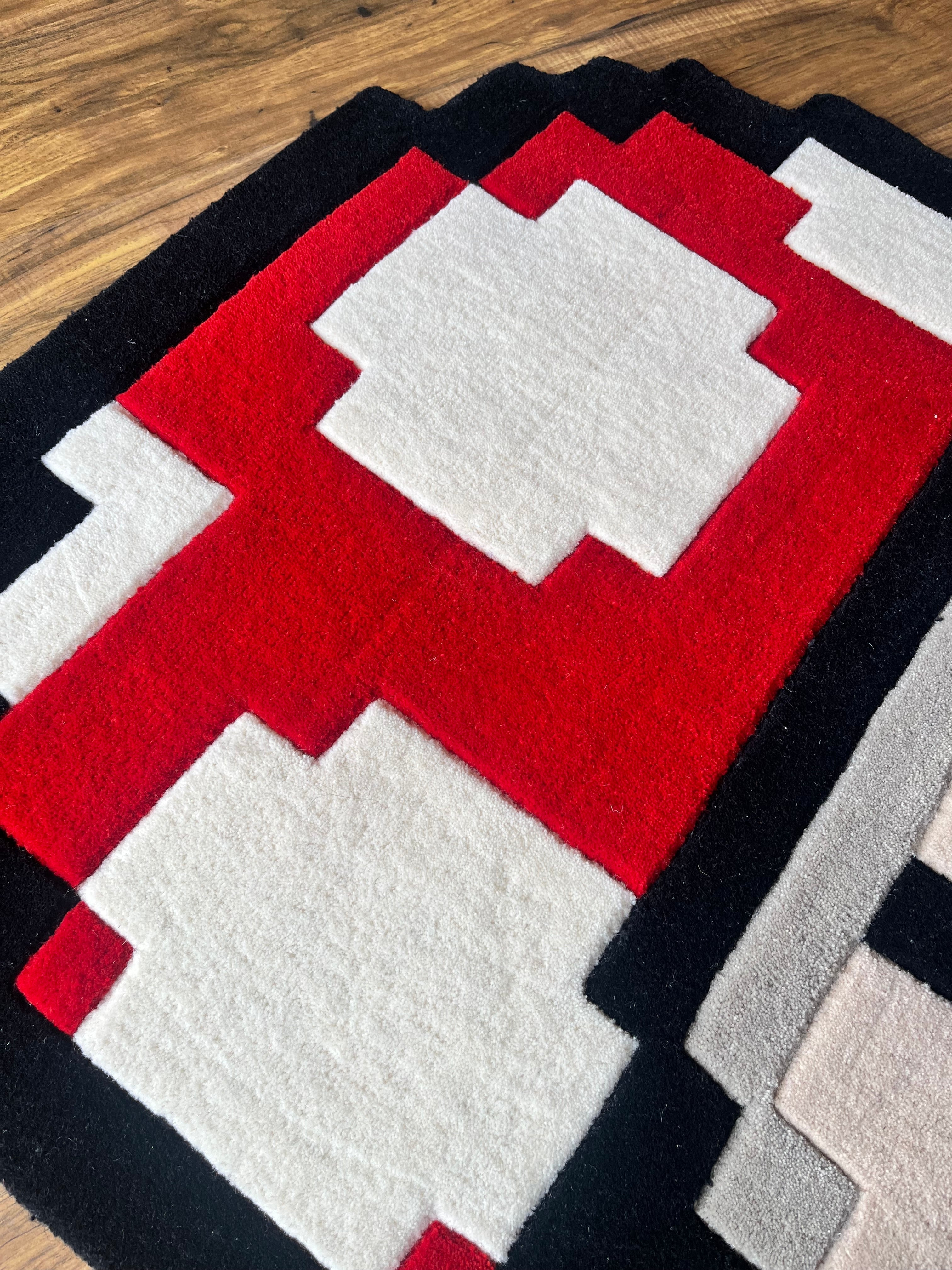 Mushroom Retro Gaming Custom Rug