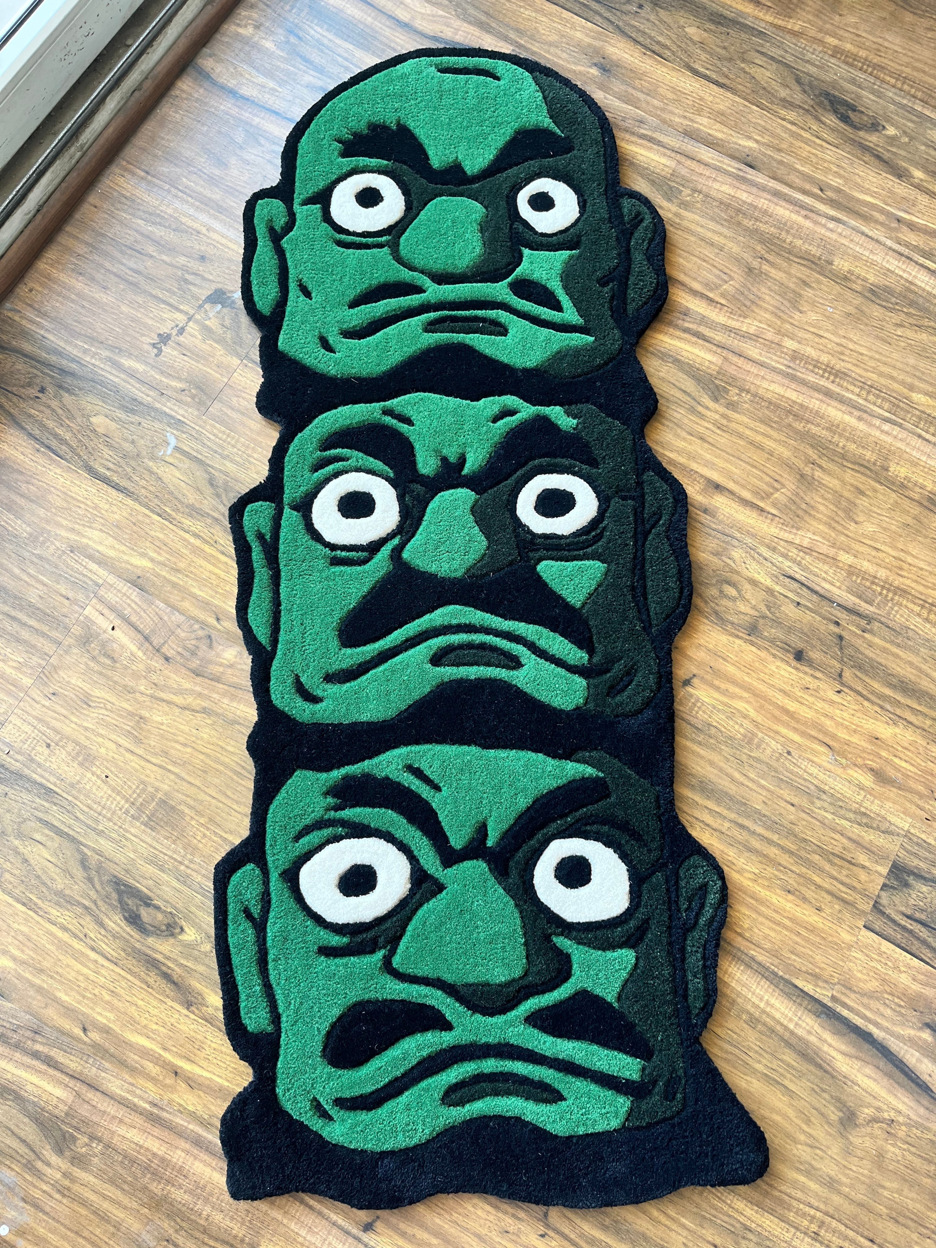 Green Face Rug
