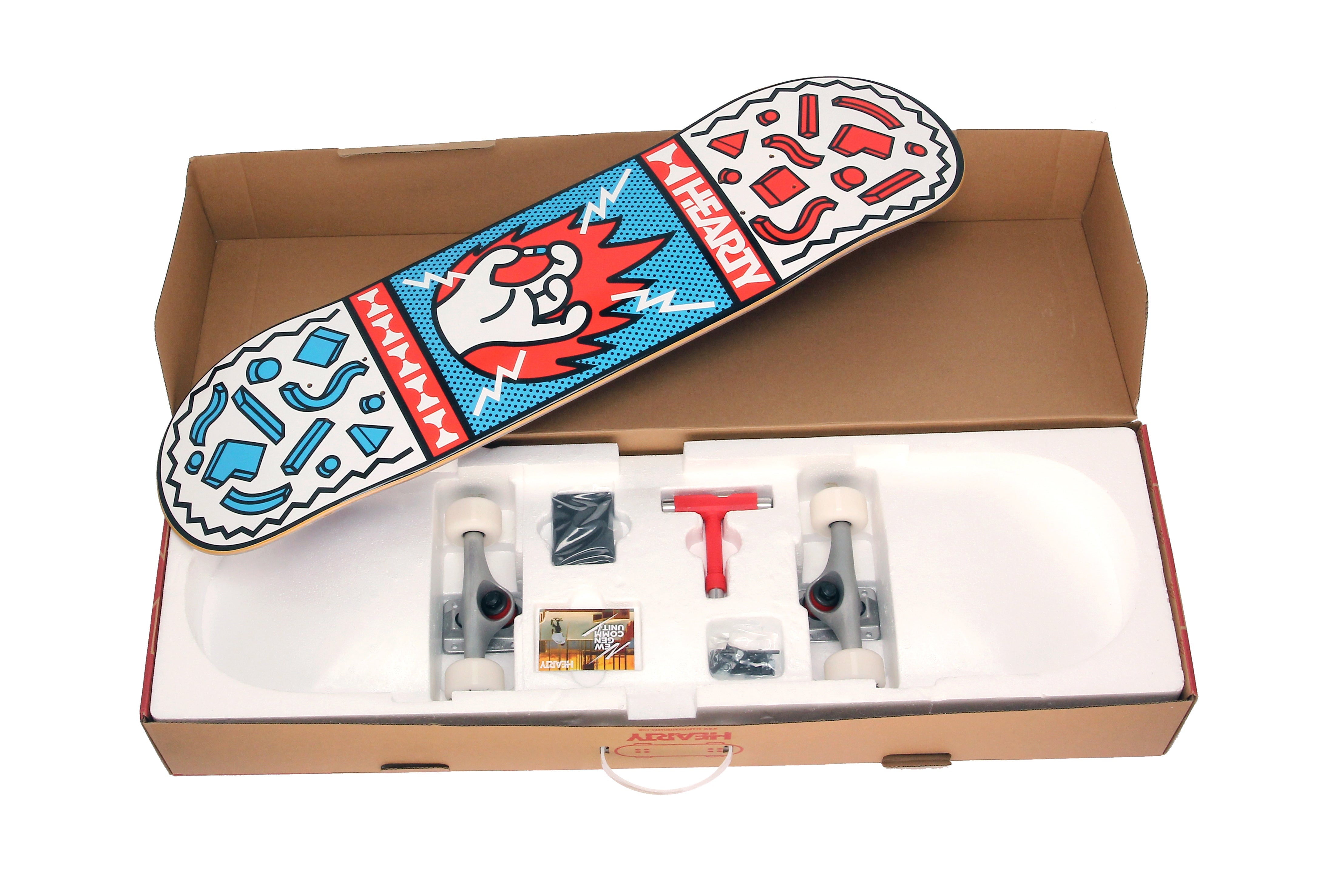Hearty Pro-Complete Skateboard Pack- Unassembled- 8.0" & 8.25"-Chill Pill Red/Blue