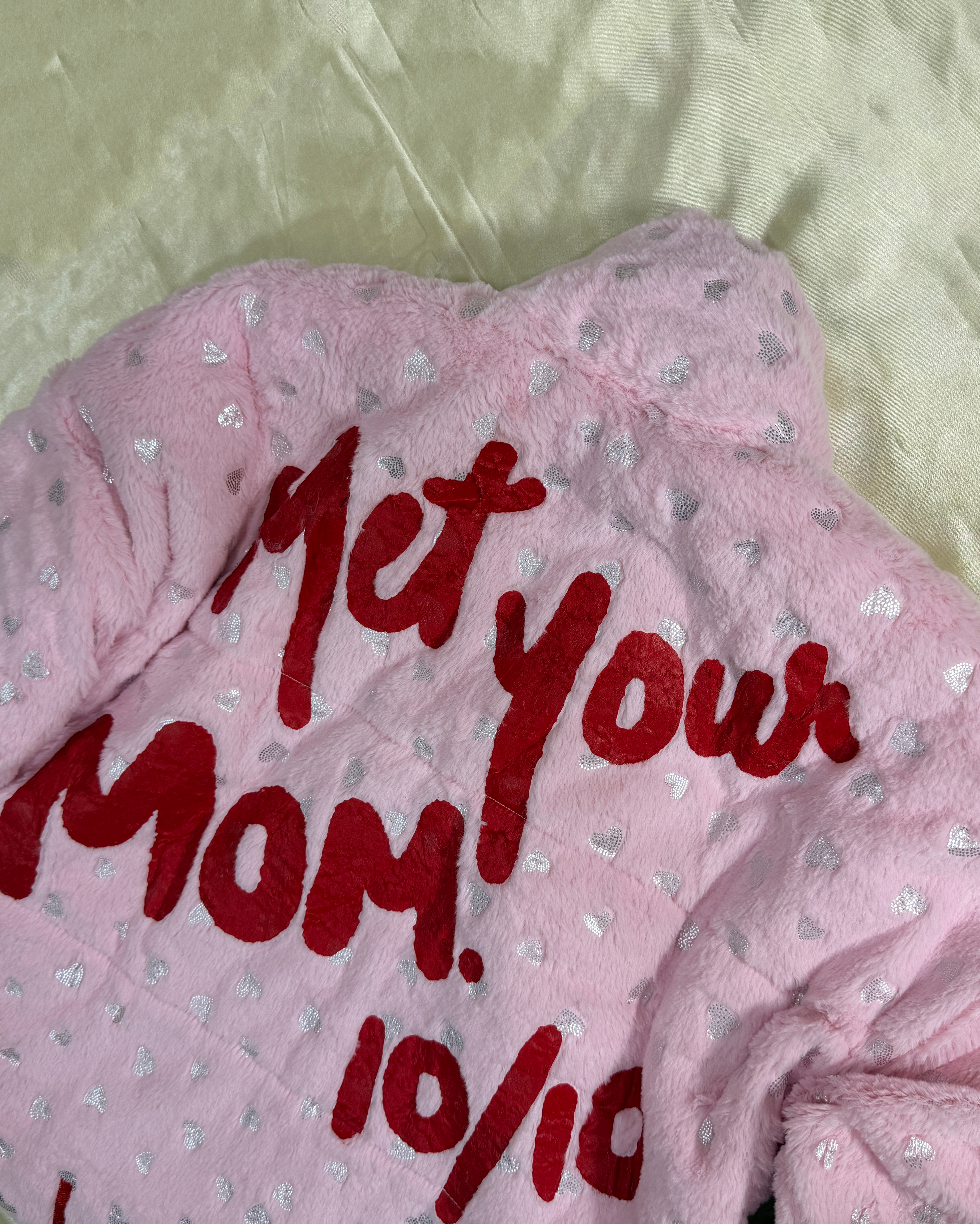 Mom's Love Puff Jacket | Baby Pink