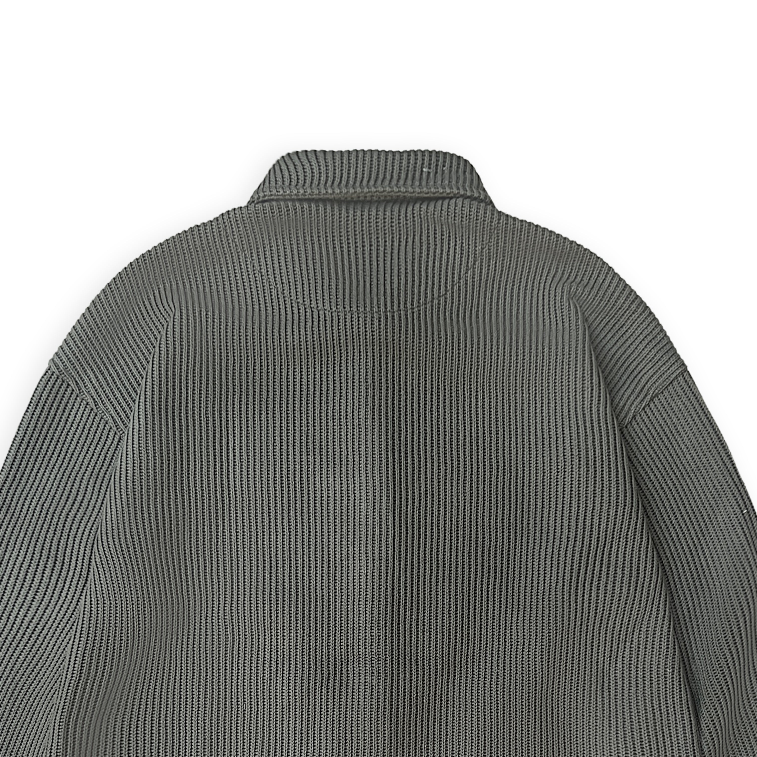 SWEATER KNIT FABRIC SHIRT(OLIVE)