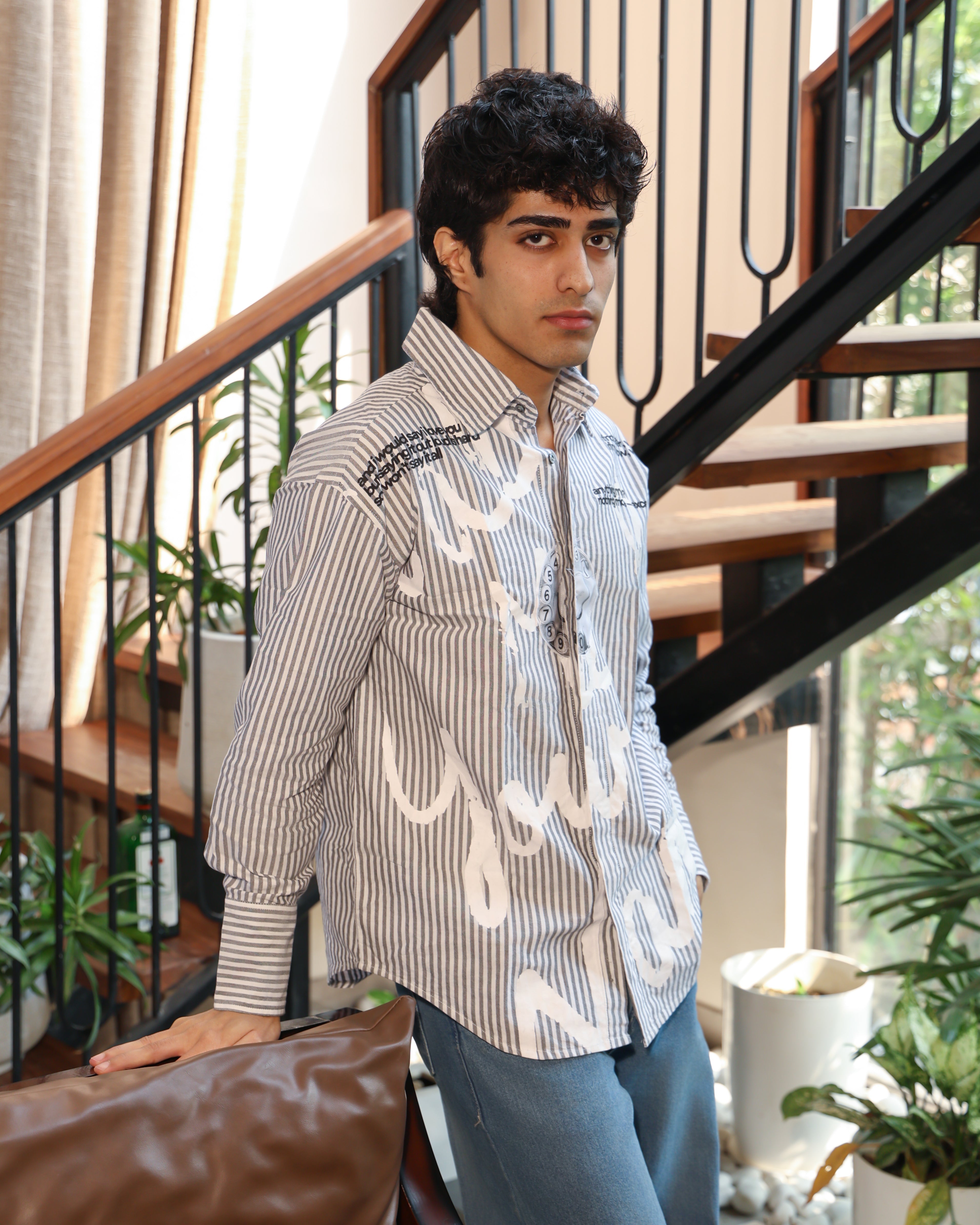 CMBYN Striped Shirt | Pastel Grey
