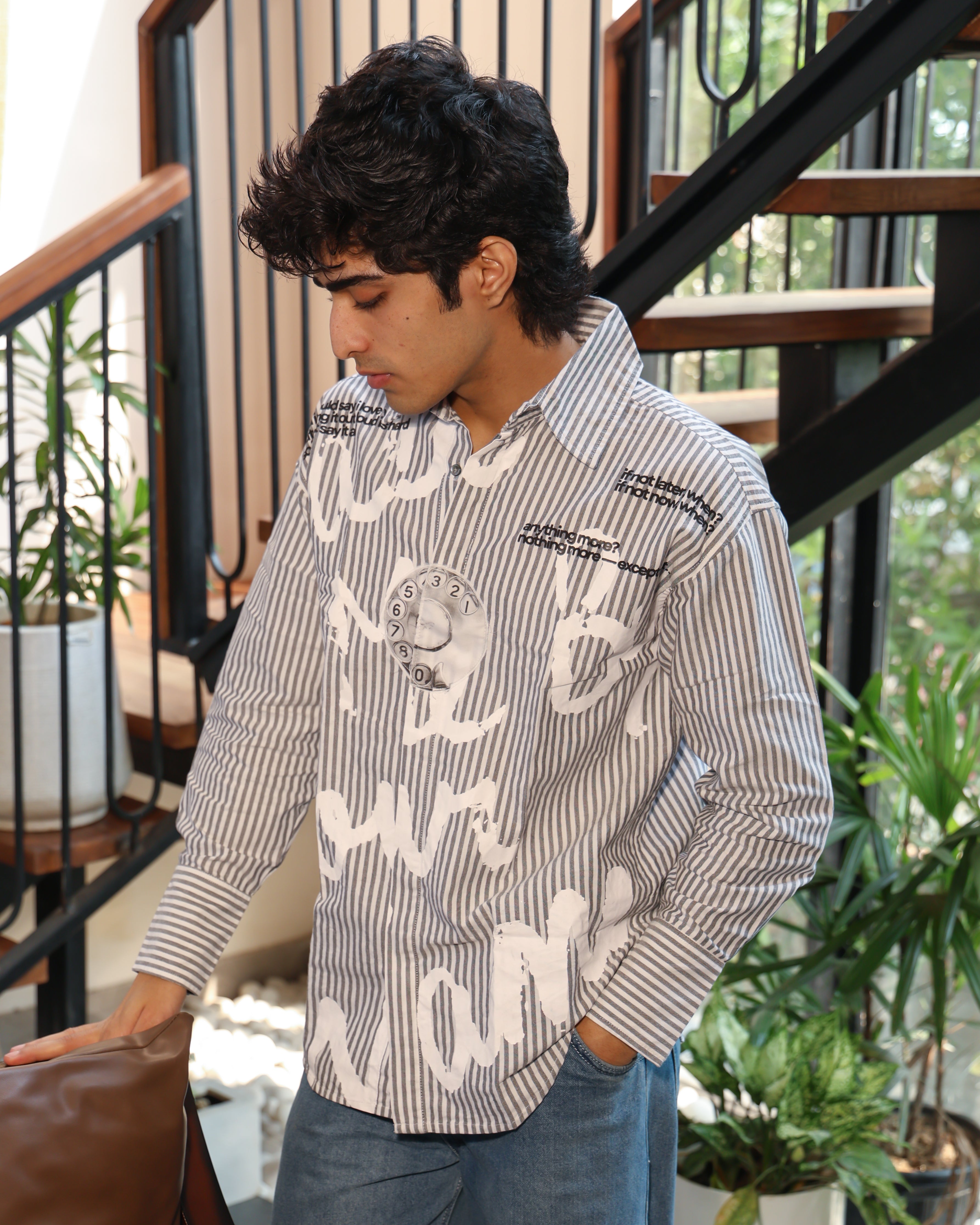 CMBYN Striped Shirt | Pastel Grey