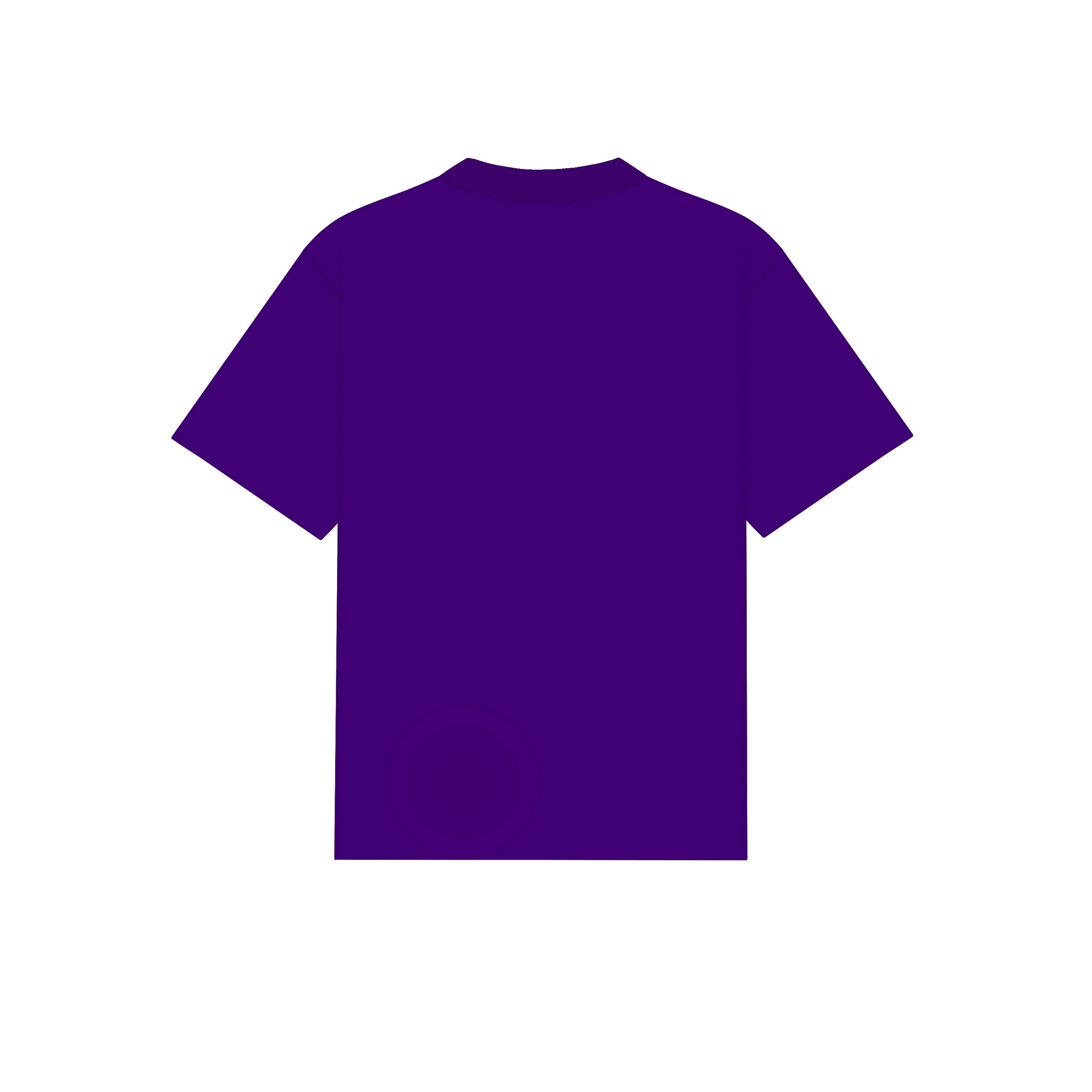 Blue t-shirt with white text on a white background - Crepdog Crew