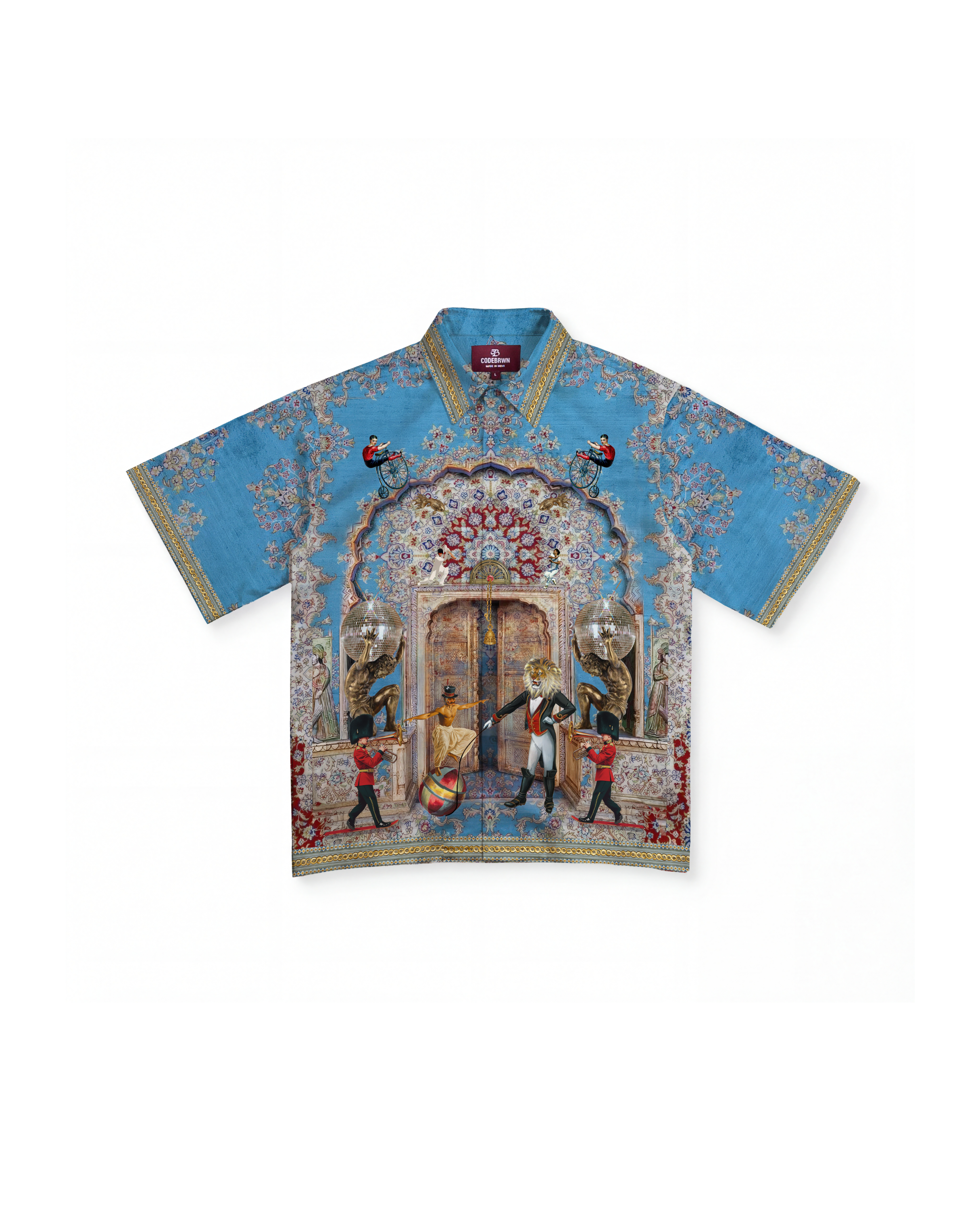 Colorful shirt with intricate design on a white background Crepdog Crew