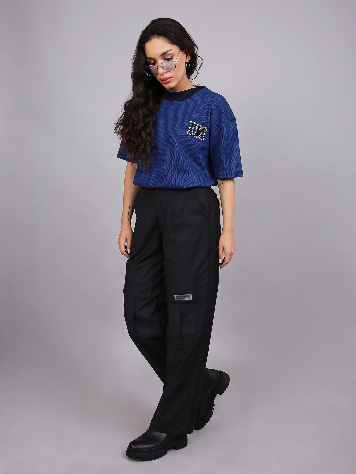 Oversized Cargo pants (Black)