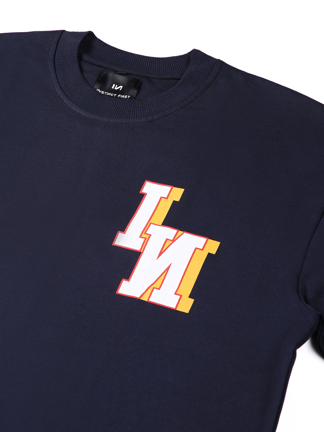 Navy Blue Oversized T-shirt - Bold IN