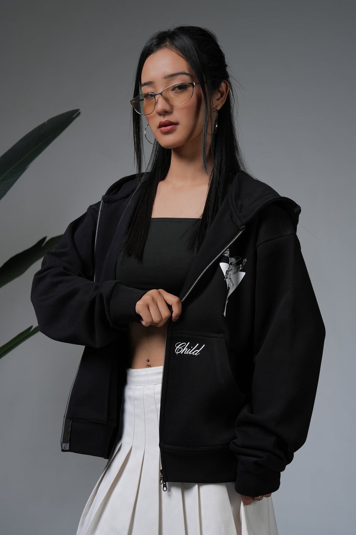MIRACLE -Black Zip UP
