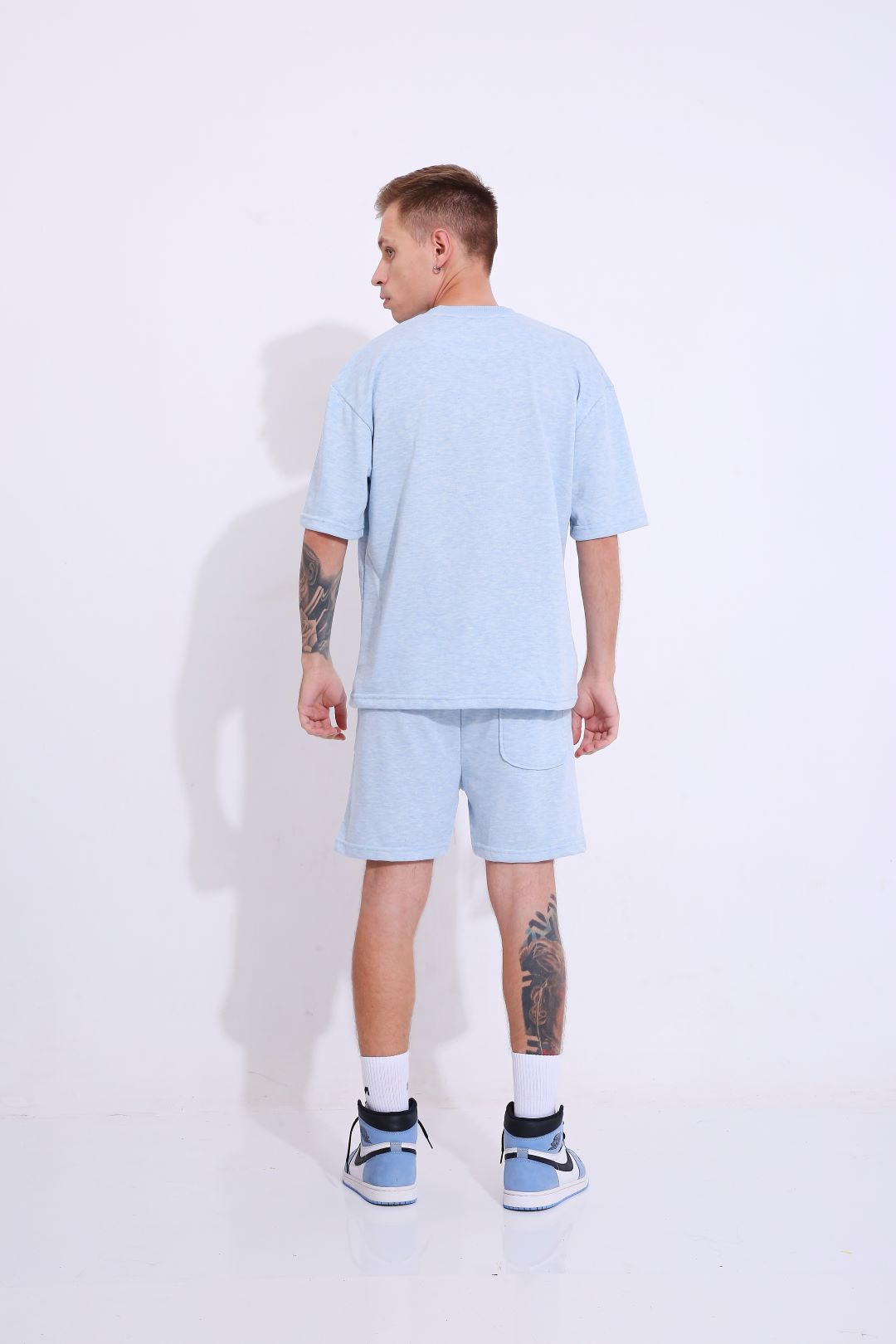 Retro Melange Blue- Oversized T-shirt