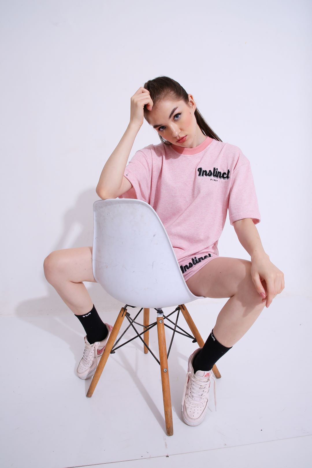 Retro Melange - Oversized T-shirt (Pink)