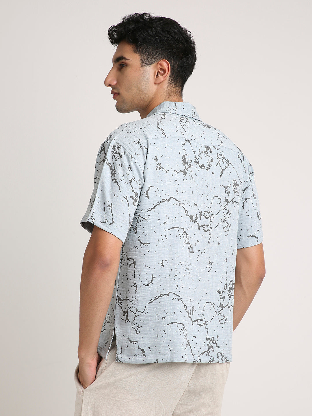 Splatter Shirt - Relaxed Fit (Blue)