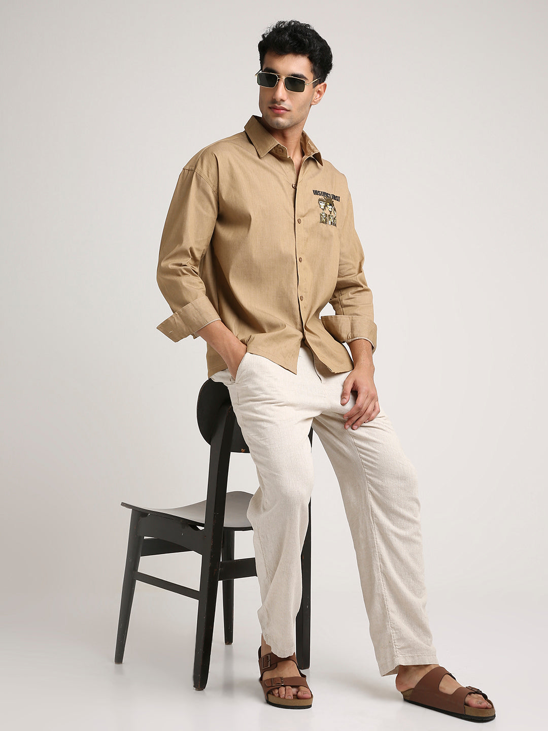 Tribal Shirt - (Light Brown)