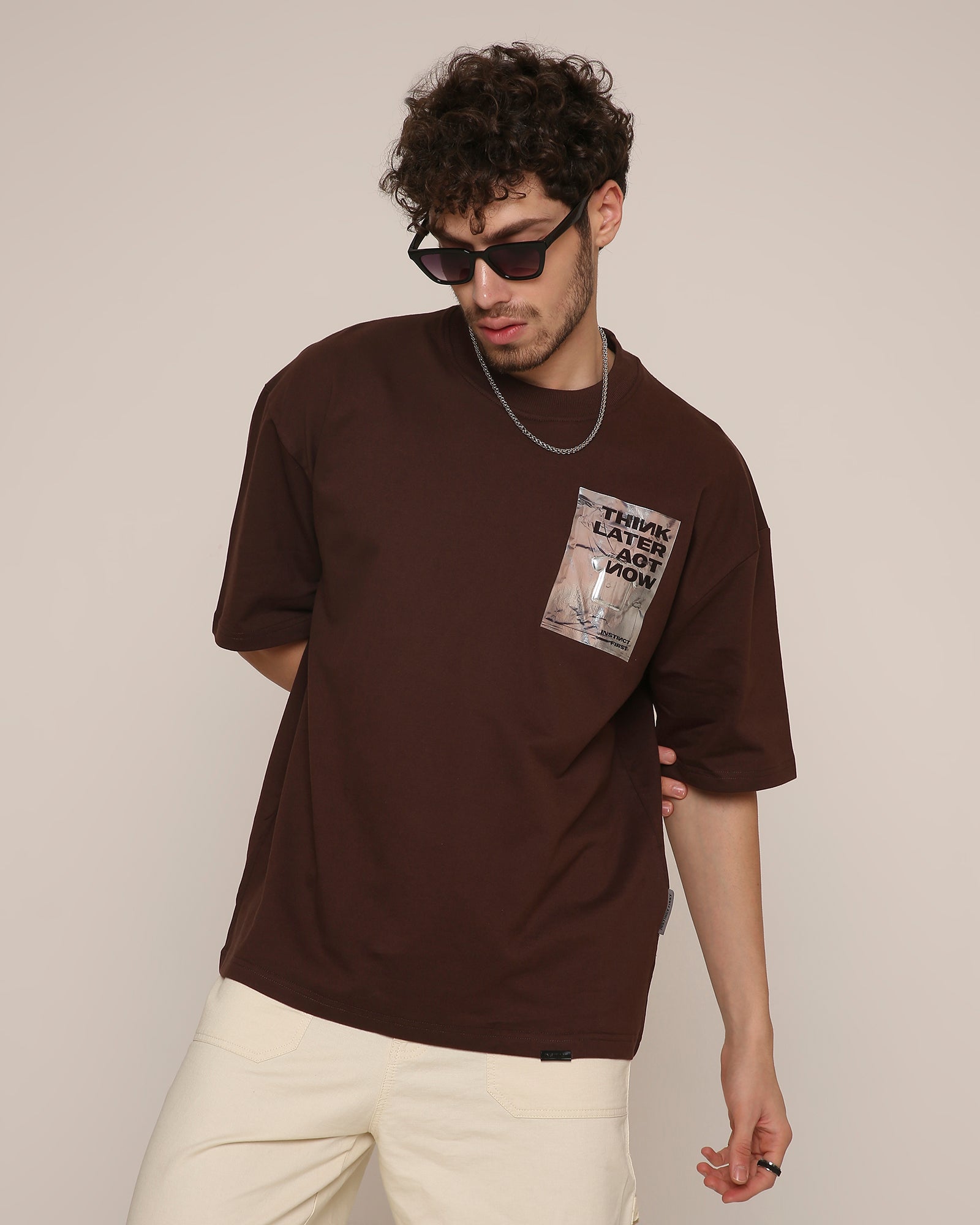 Foil - Oversized T-Shirt (Brown)