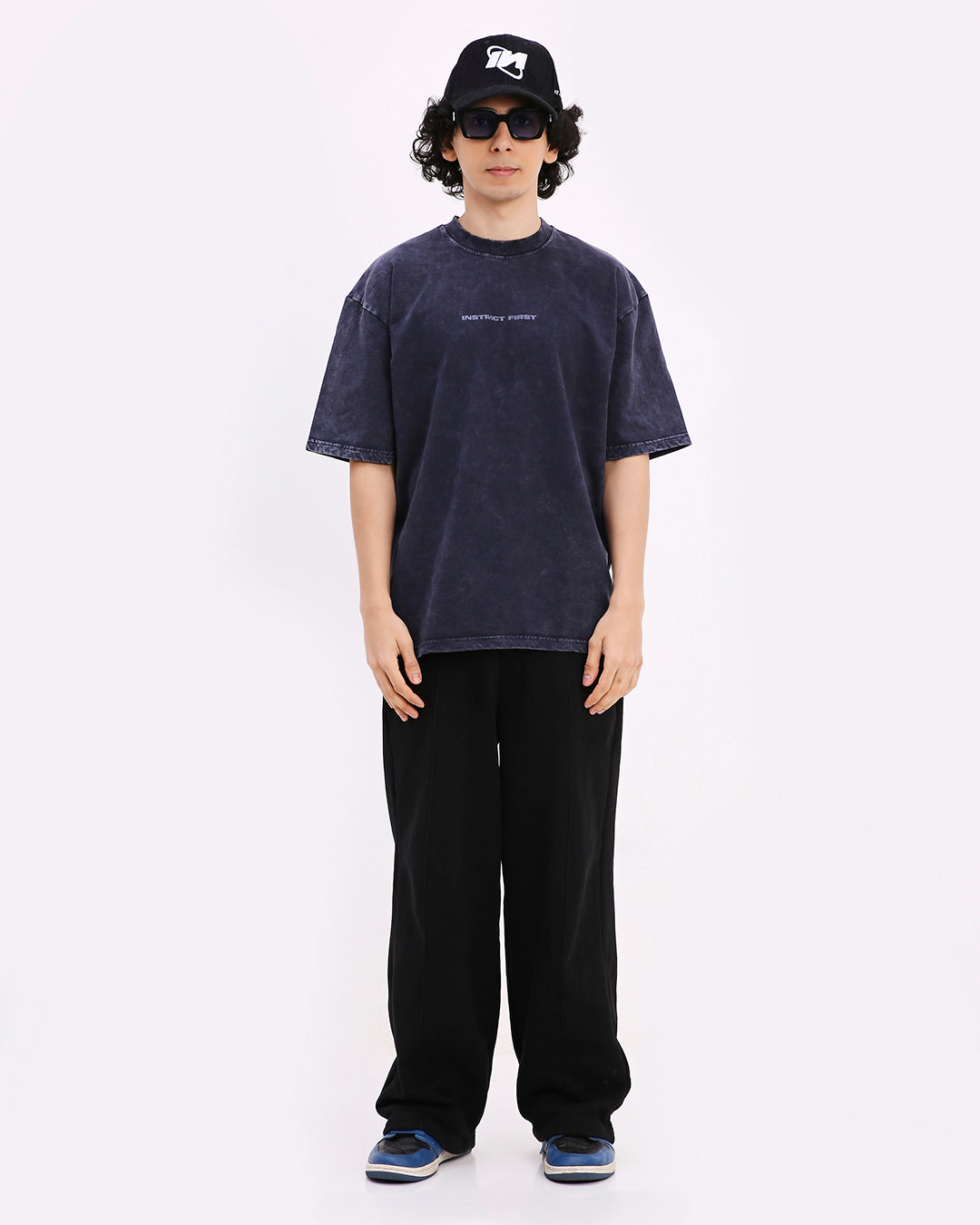 Cobalt Washed Out Oversized T-shirt (Blue)