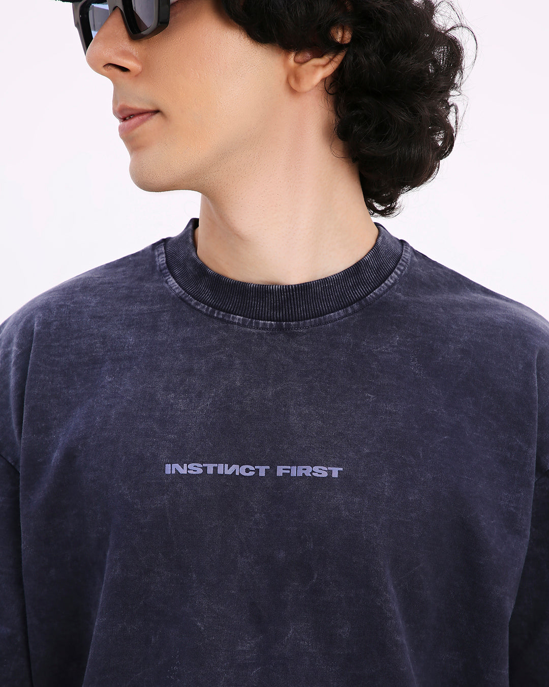 Cobalt Washed Out Oversized T-shirt (Blue)