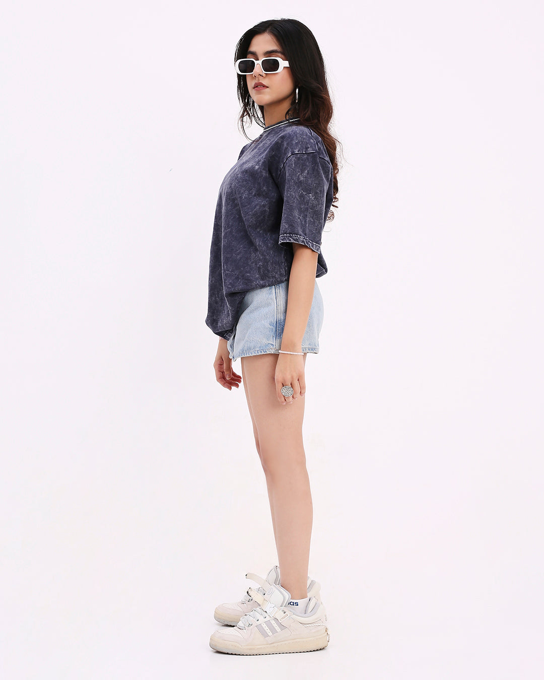 Cobalt Washed Out Oversized T-shirt (Blue)