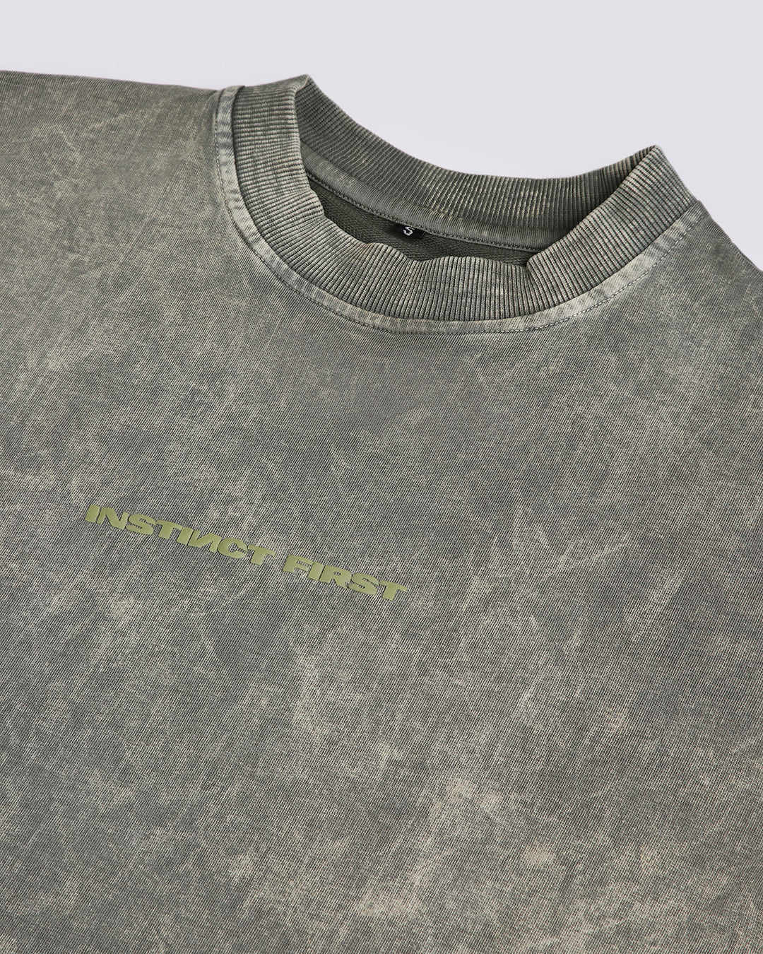 Emerald Washed Out Oversized T-shirt-(Green)