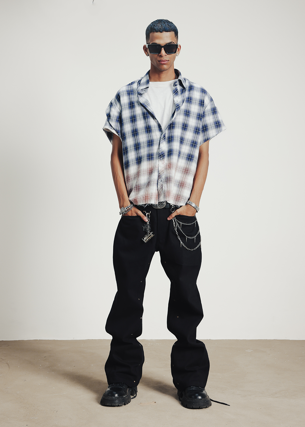 LA check shirt