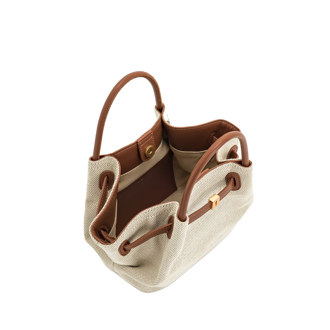 JW PEI Hana Mini Tote Bag - Brown Canvas