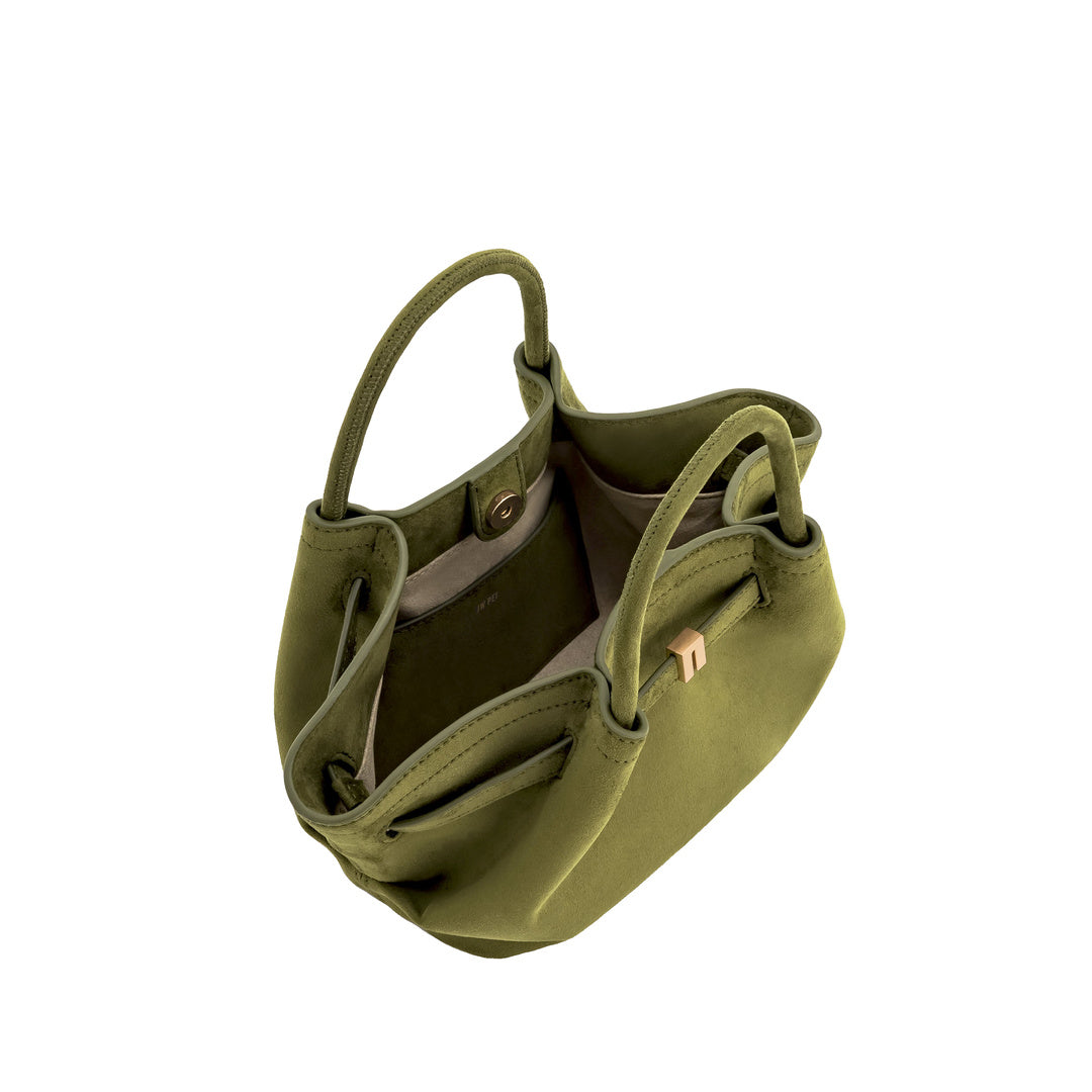 JW PEI Hana Mini Faux Suede Tote Bag - Dark Olive