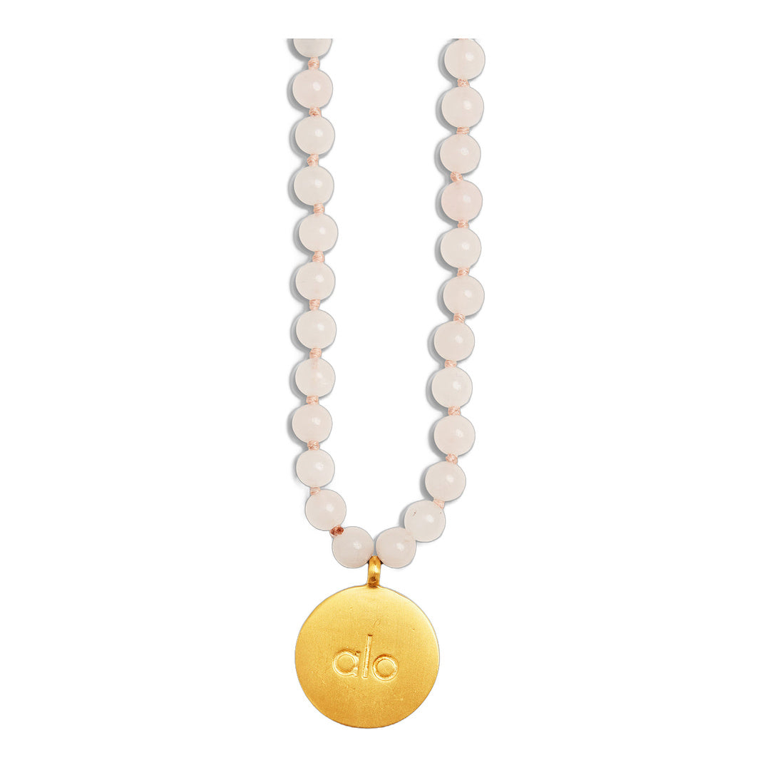 alo Rose Quartz Mala Necklace