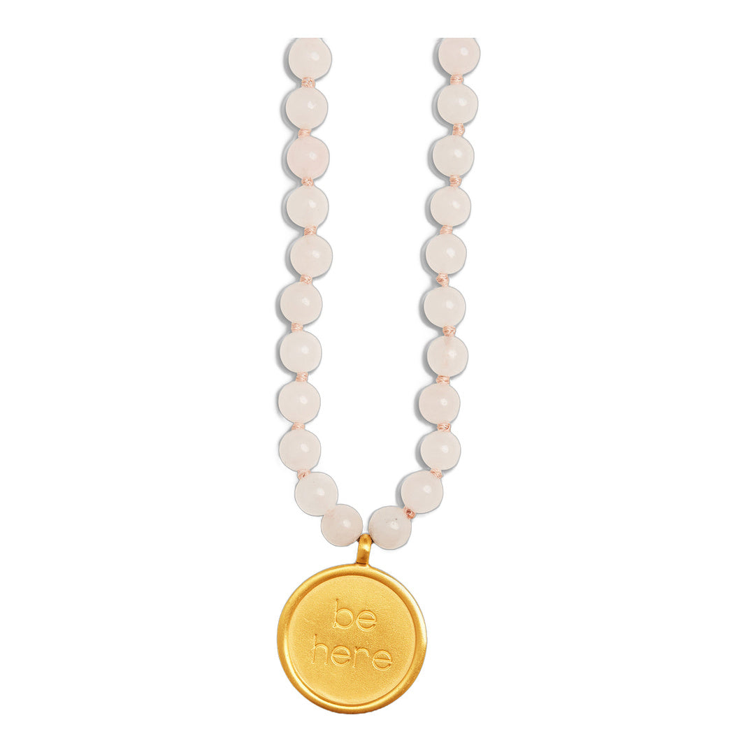 alo Rose Quartz Mala Necklace