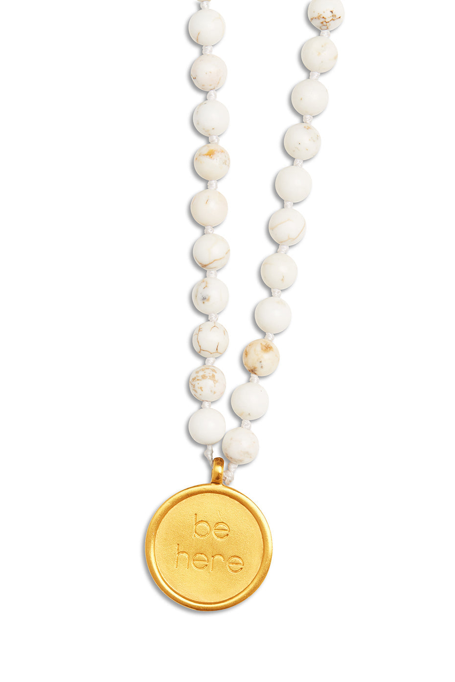 alo White Turquoise Mala Necklace