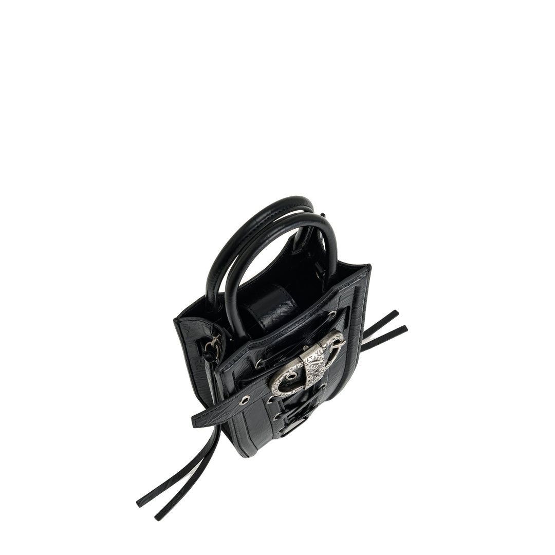 JW PEI FEI Crushed Straps Phone Bag - Black
