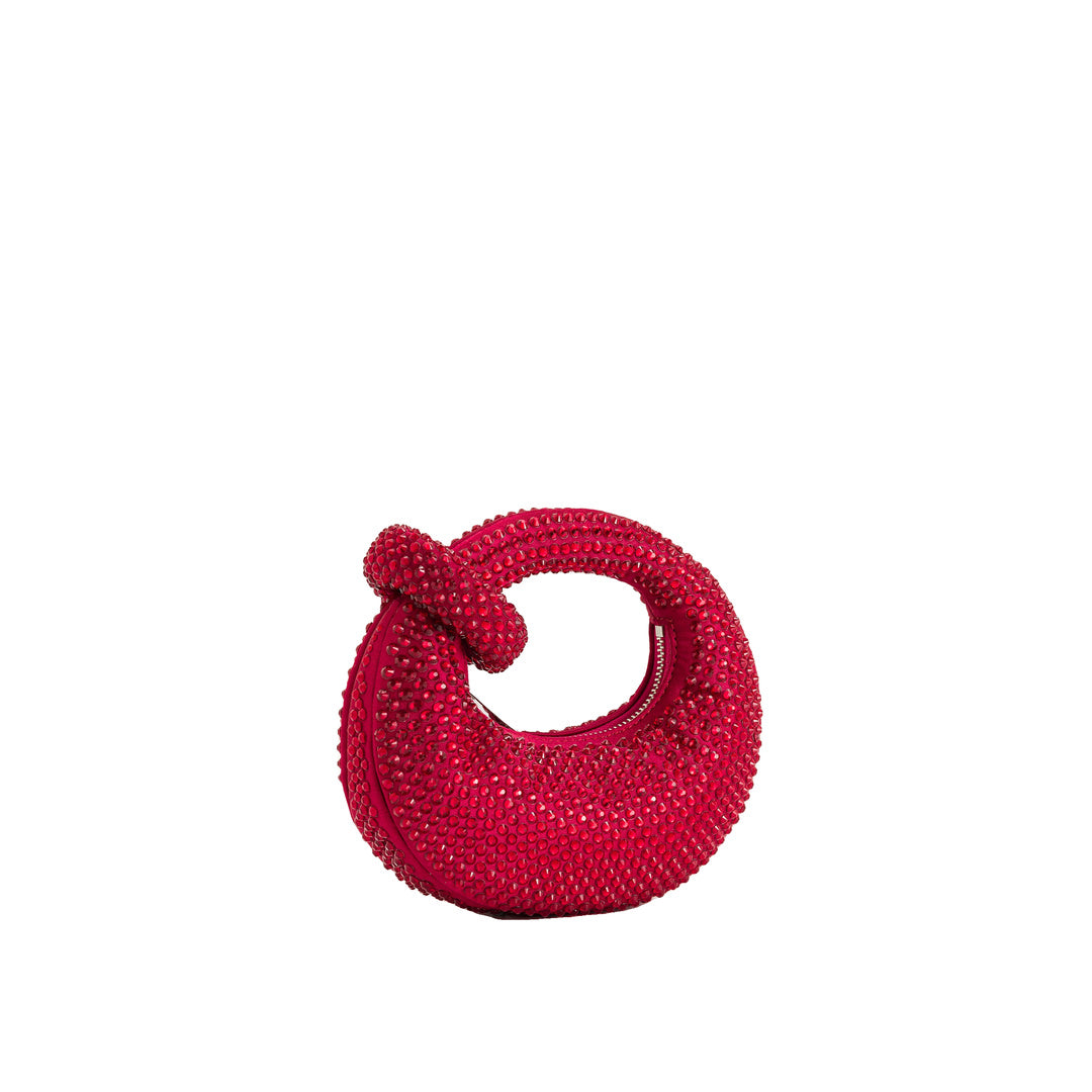 JW PEI Abacus Artificial Crystal Mini Top Handle Bag - Red