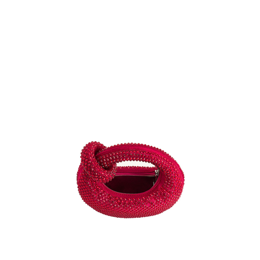 JW PEI Abacus Artificial Crystal Mini Top Handle Bag - Red