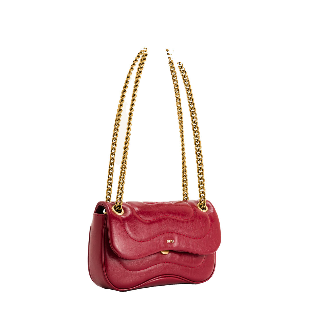 JW PEI Tina Quilted Chain Crossbody - Claret