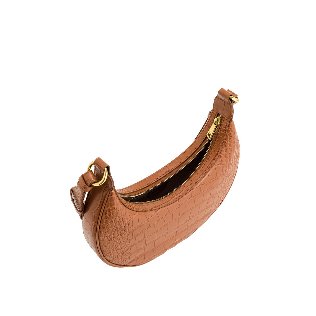 JW PEI Carly Saddle Bag - Acorn Brown Croc