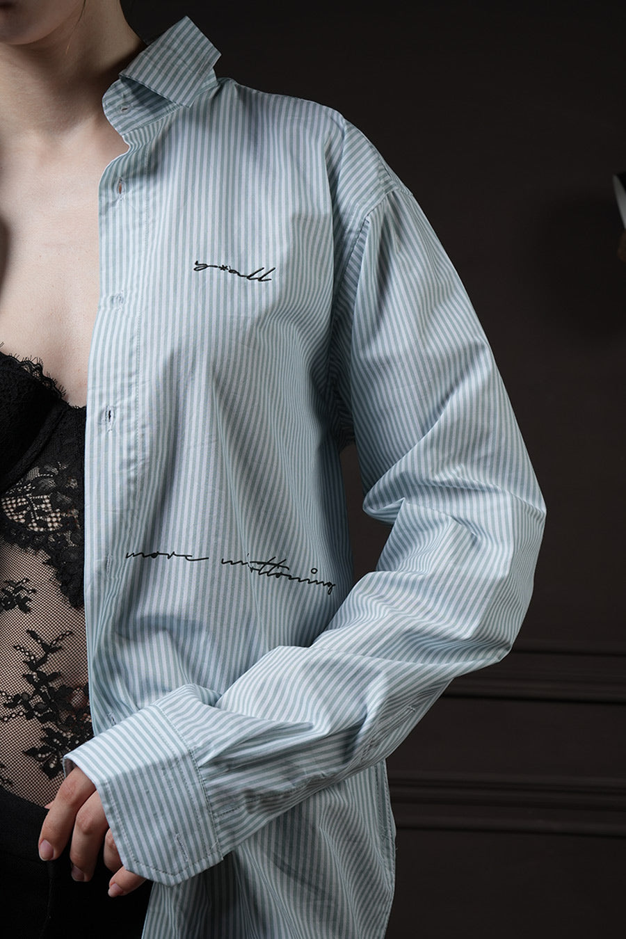 Talk in Line - Pinstripe Shirt