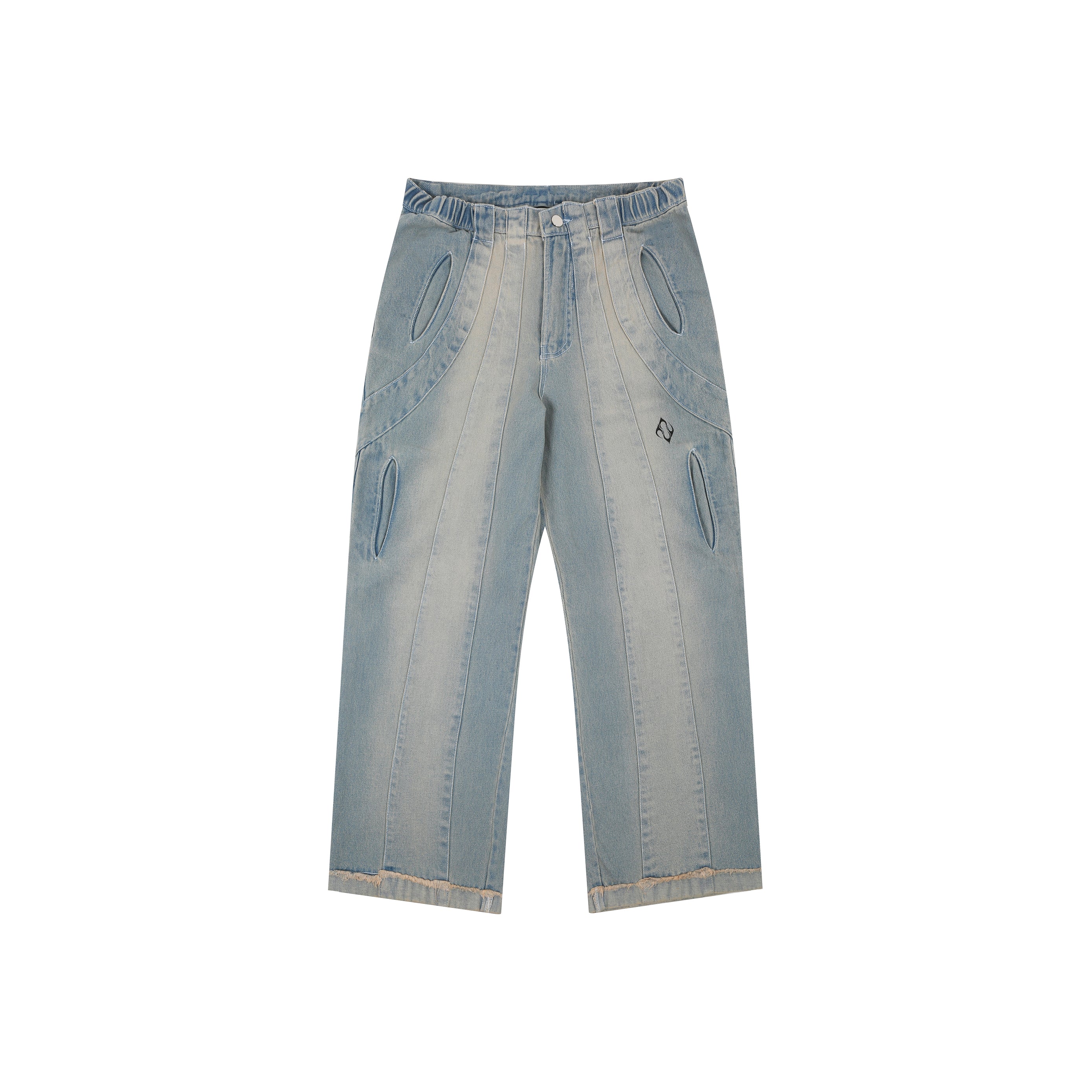 Infinity Panelled Jeans-sky tint