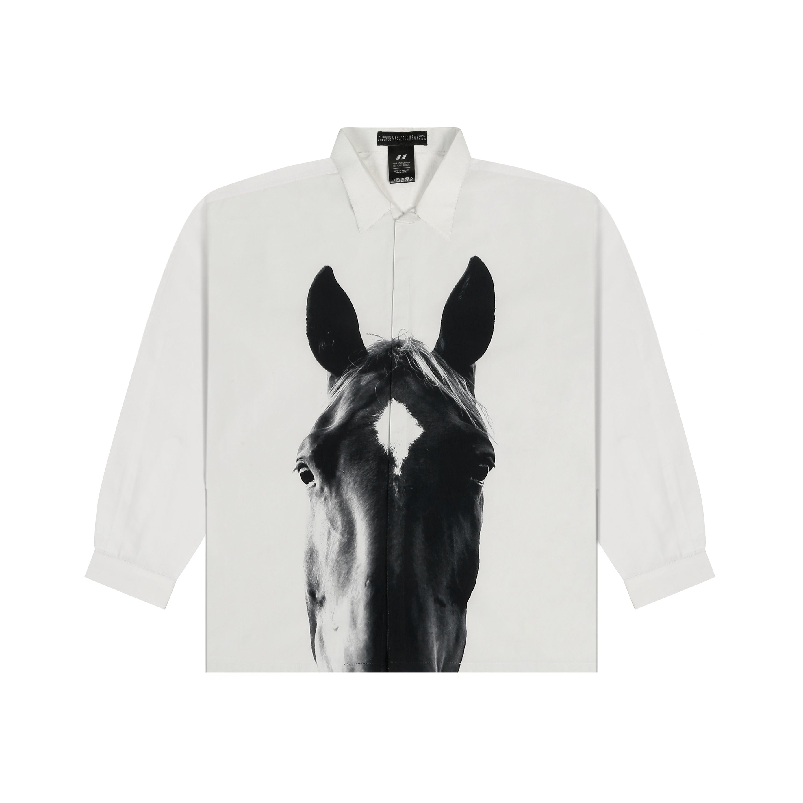 Horse printed cotton shirt
