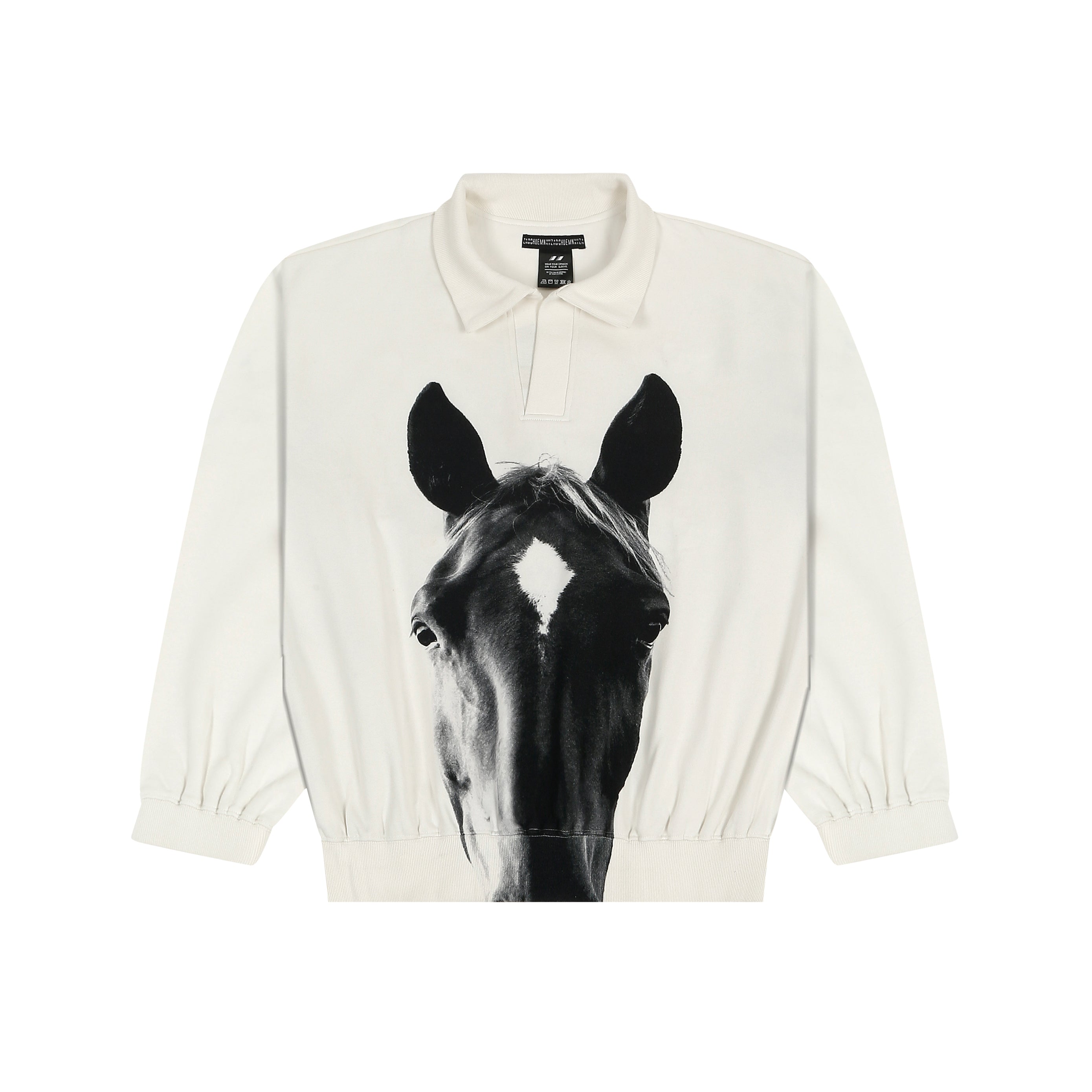 Horse printed sweatshirt - White