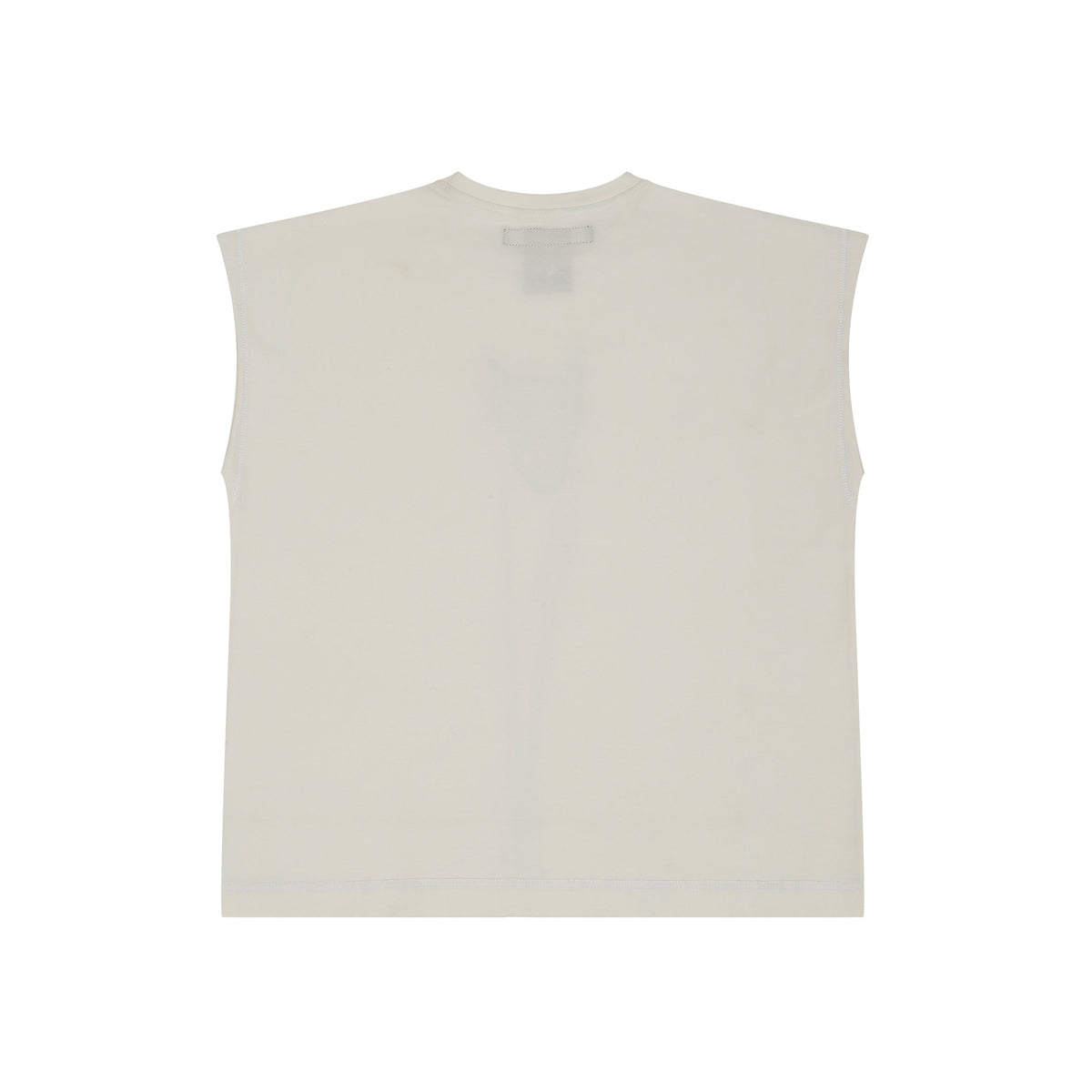 Hand-embroidered canine top with hanging silk threads (Men's) - White