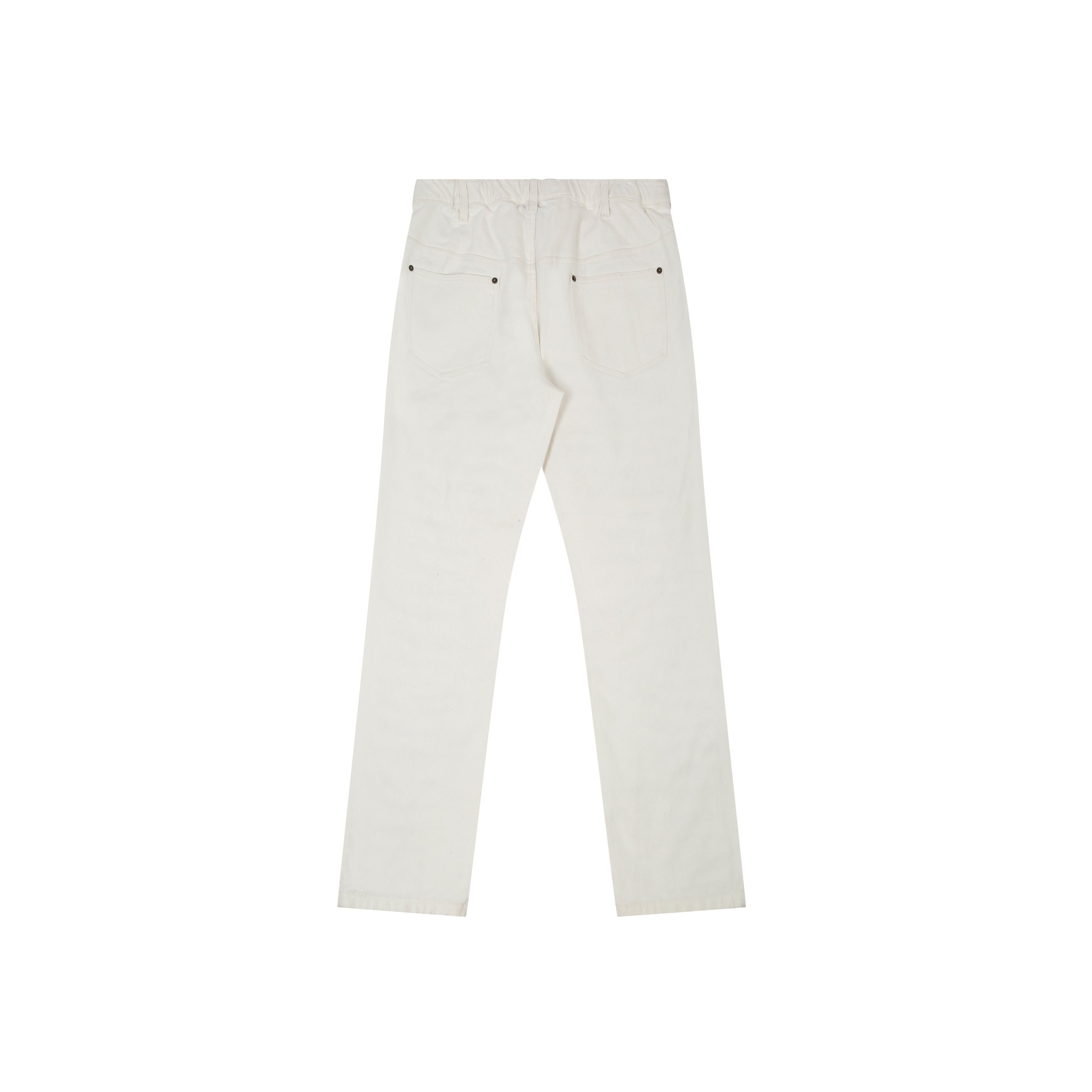 SuperHUEMN Slit and Frayed Denim (White)