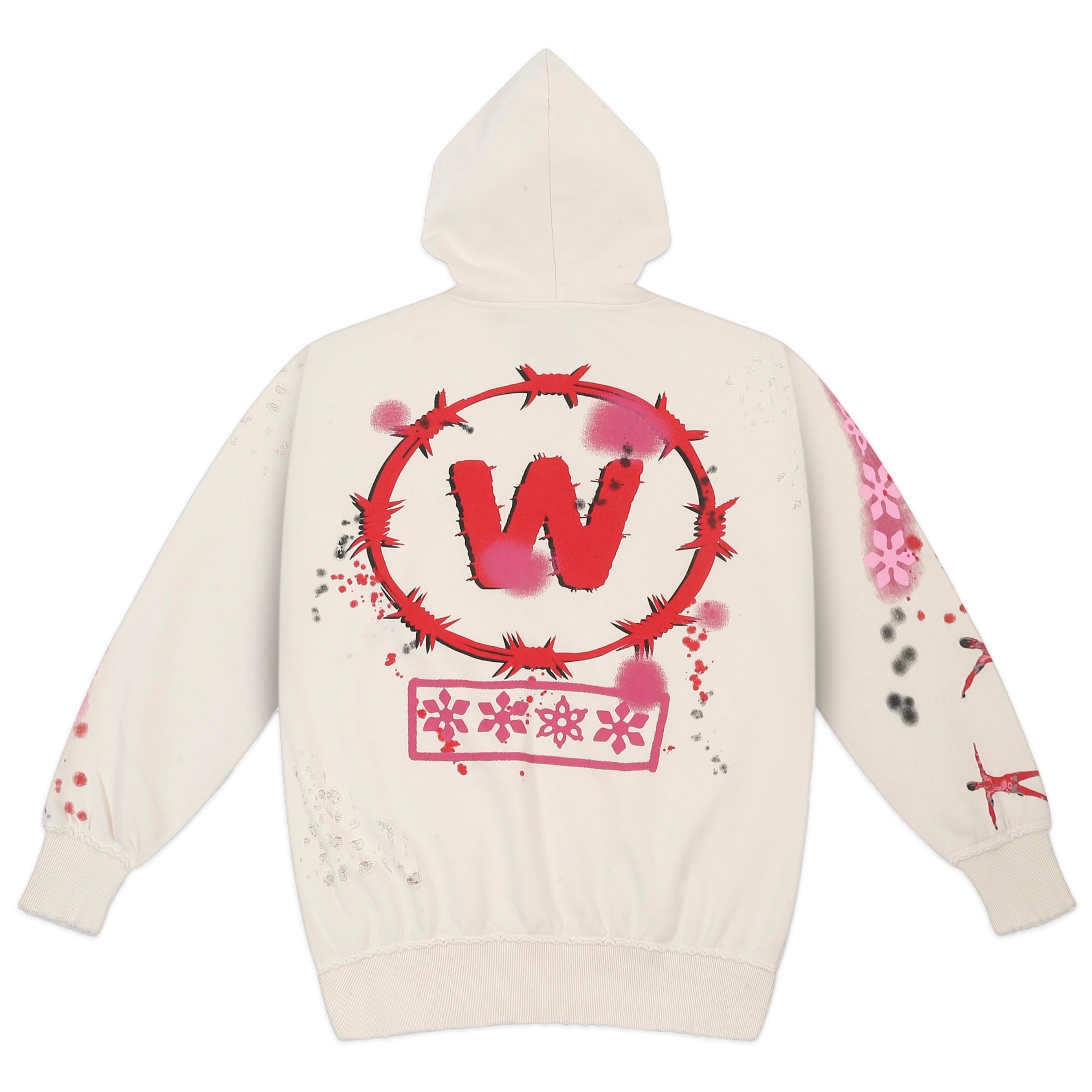 Hoodie - Ecru "Fly Me To The Moon"