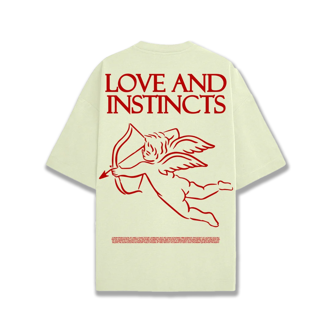 Love and Instincts Oversized T-Shirt - (Sand)