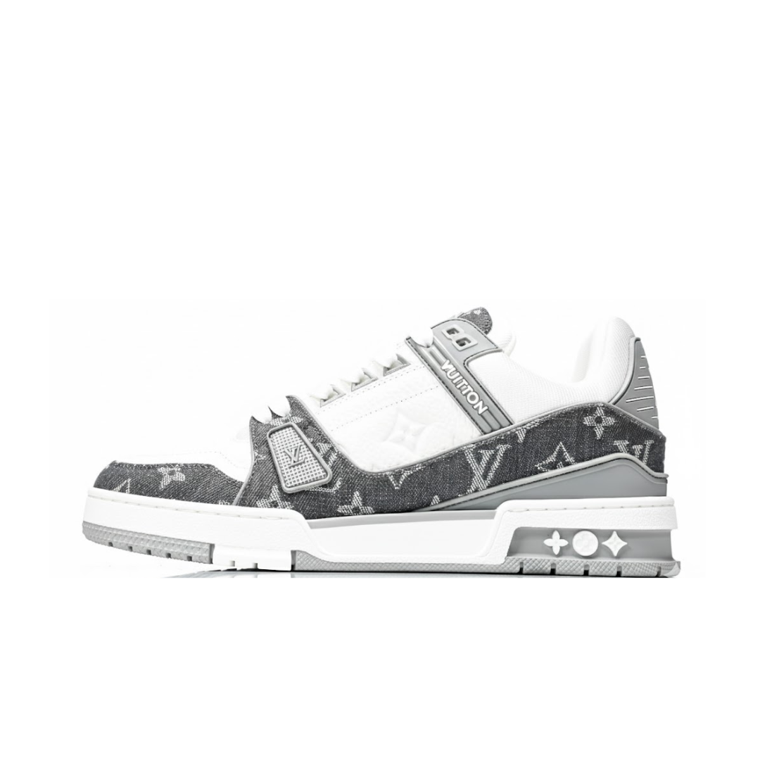 Louis Vuitton Trainer Monogram Denim Grey White