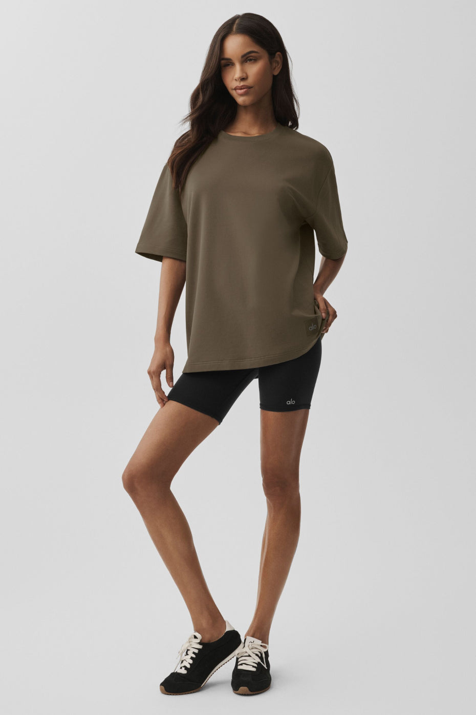 alo Double Take Short Sleeve - Olive Tree