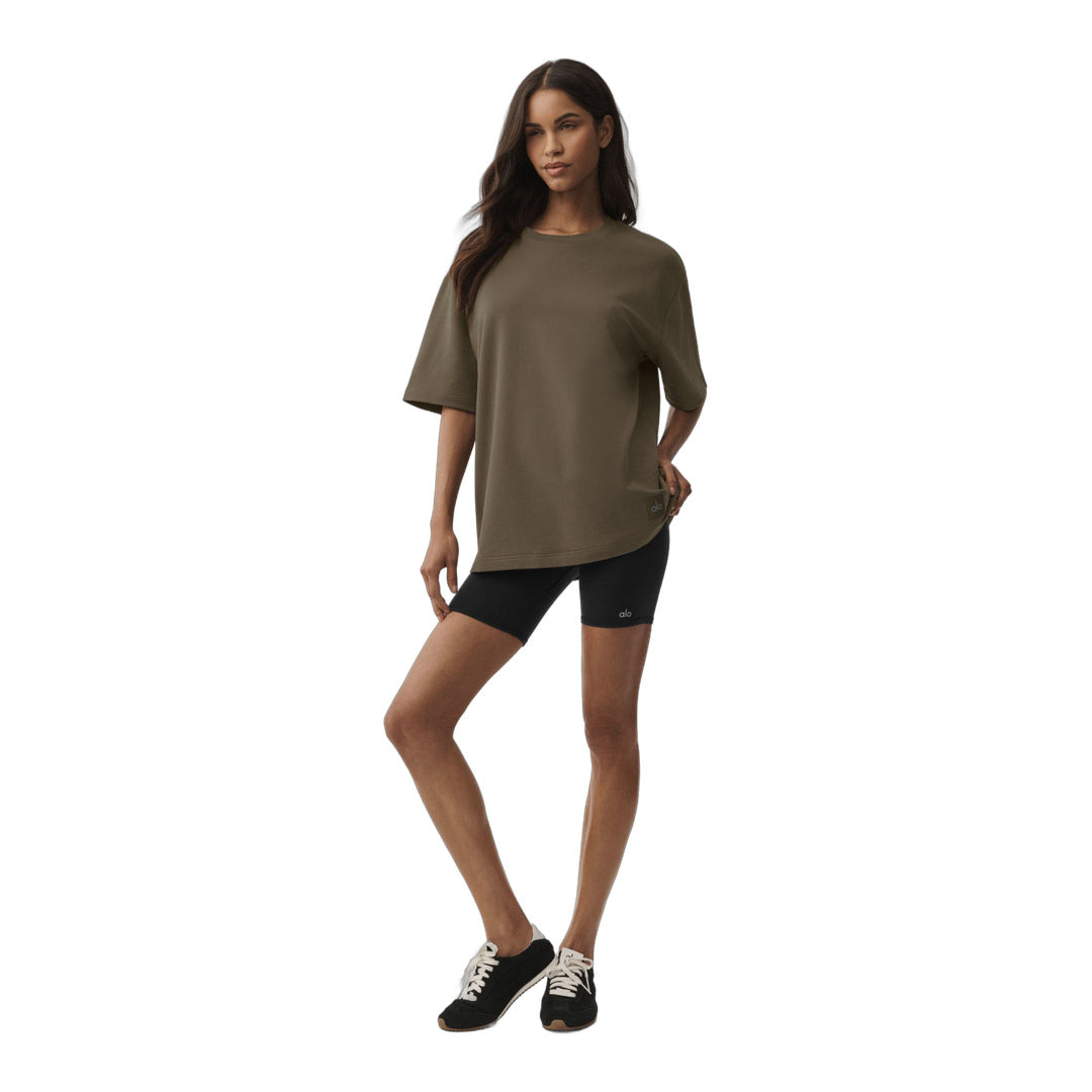 alo Double Take Short Sleeve - Olive Tree