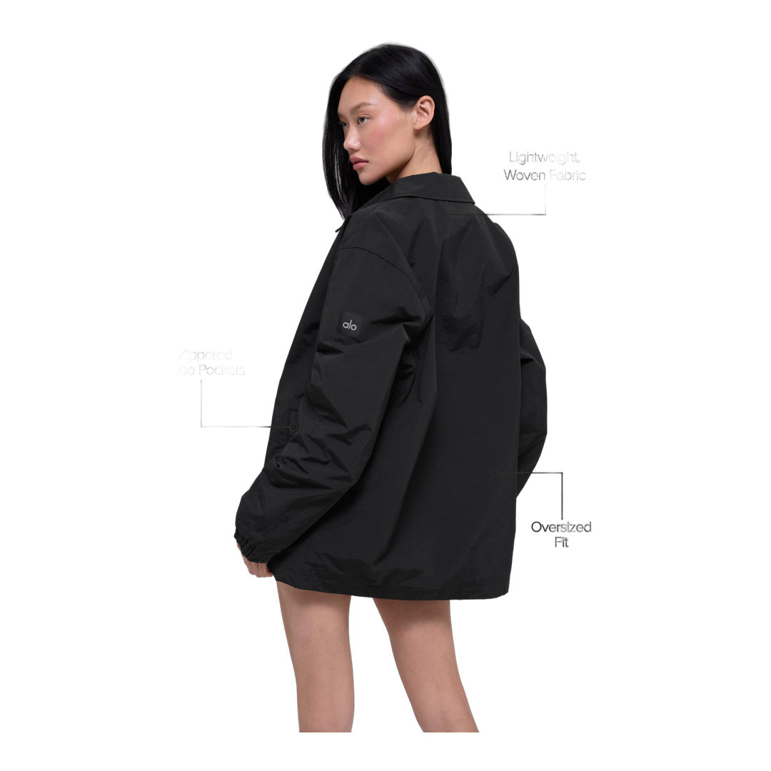 alo Torrent Overshirt - Black