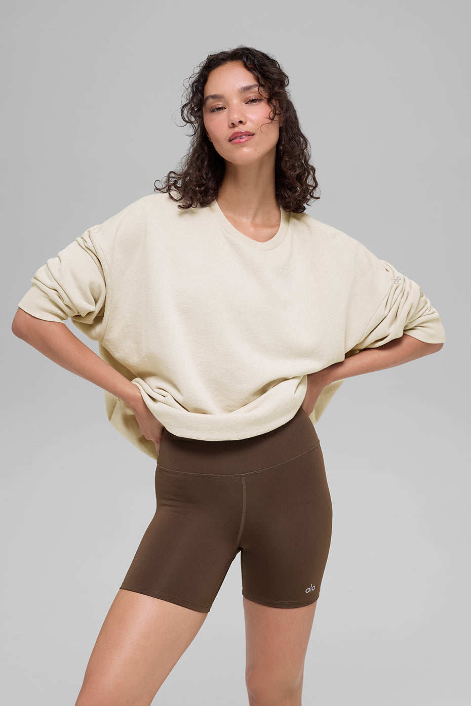 alo Chill Crew Neck Pullover - Bone
