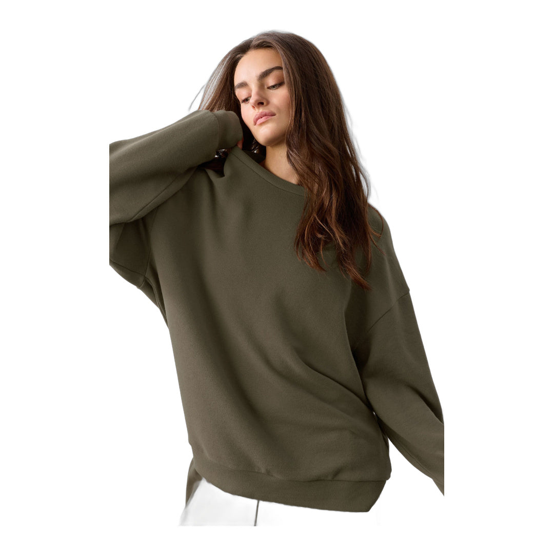 alo Chill Crew Neck Pullover - Olive Tree