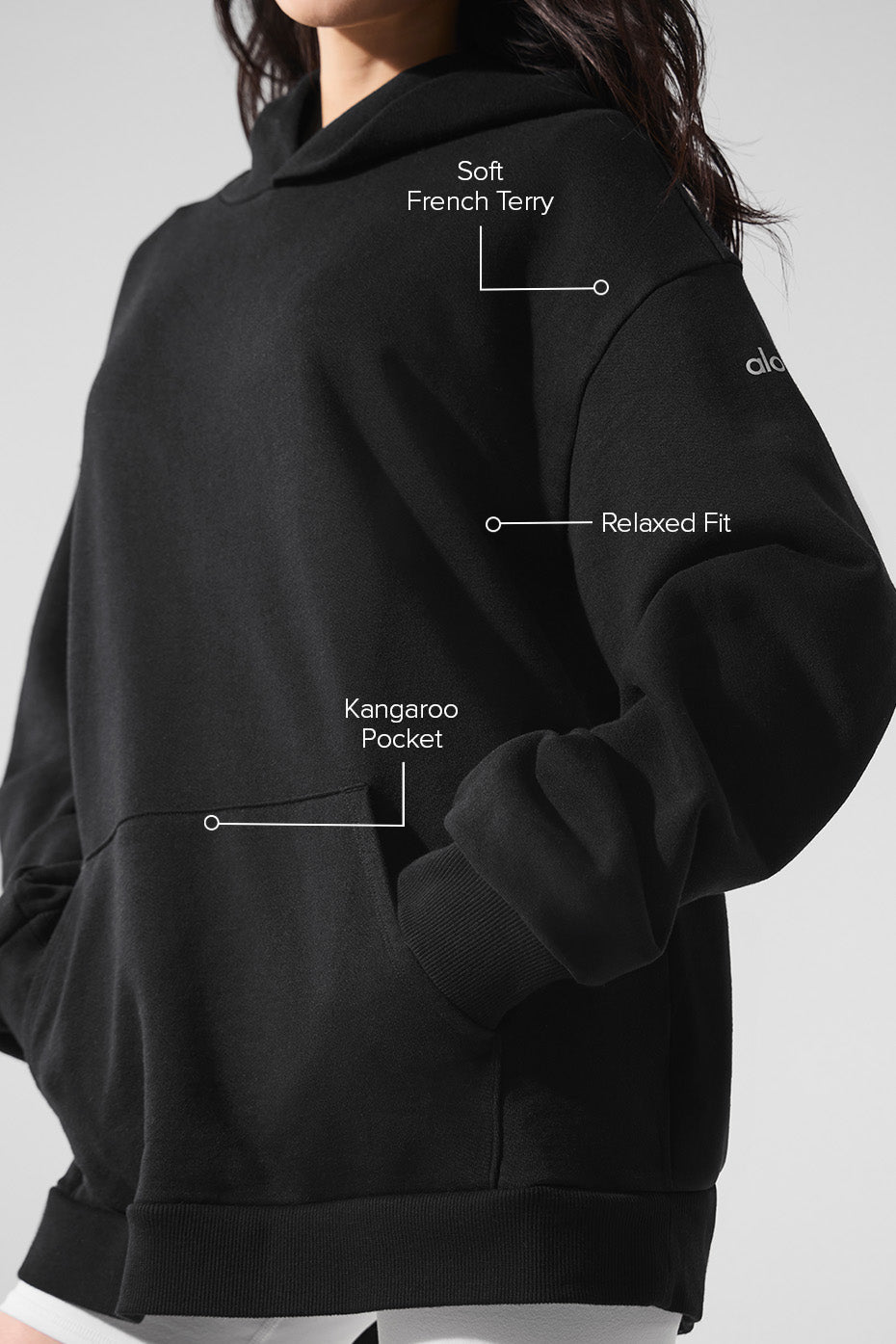 alo Chill Hoodie - Black