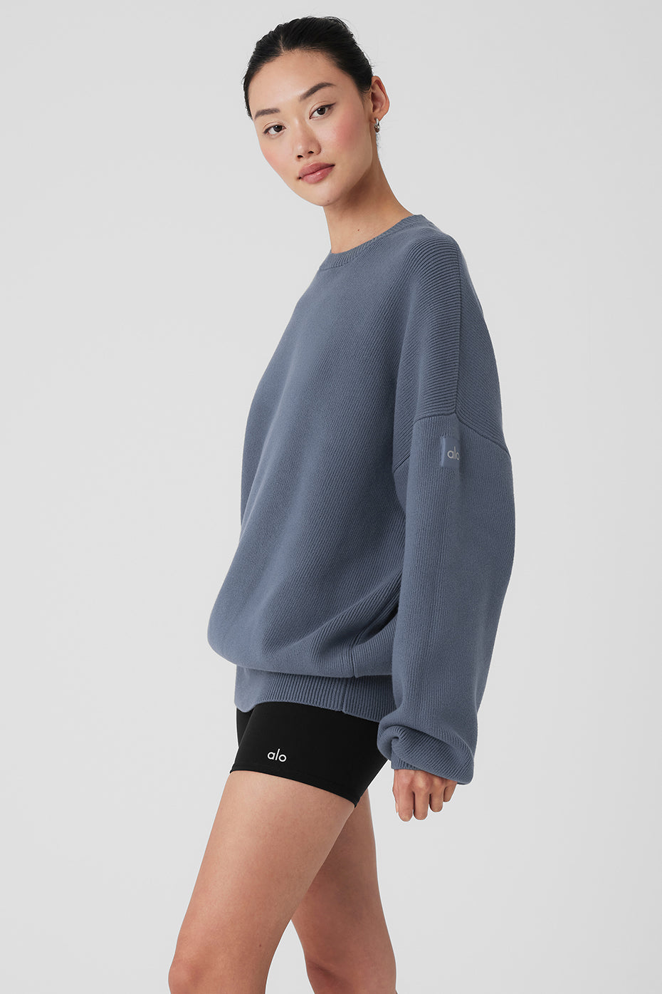 alo Scholar Crew Neck Sweater - Bluestone