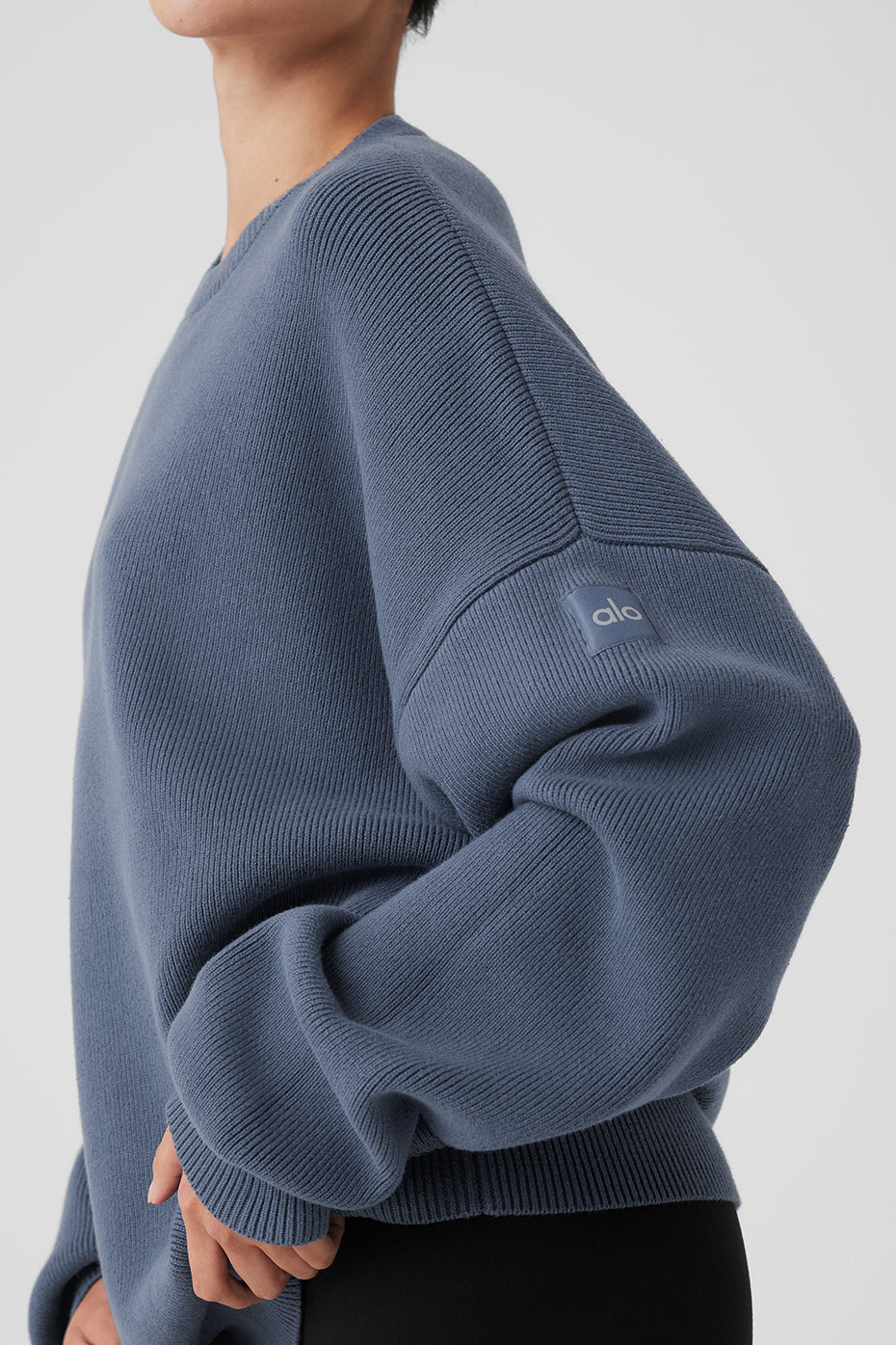 alo Scholar Crew Neck Sweater - Bluestone