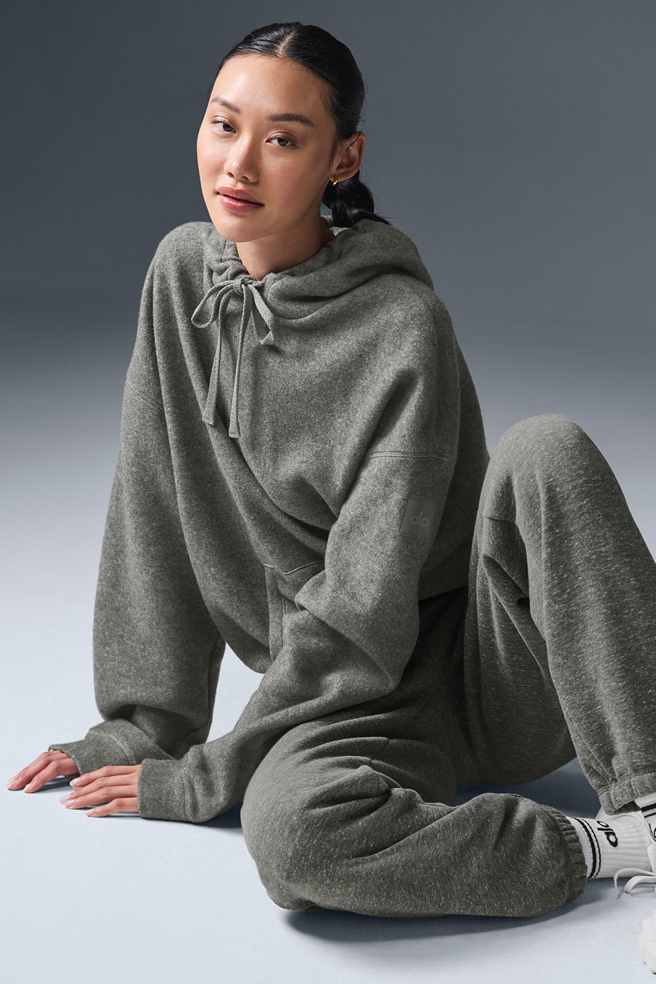alo Triumph Restore Hoodie - Grey Triblend